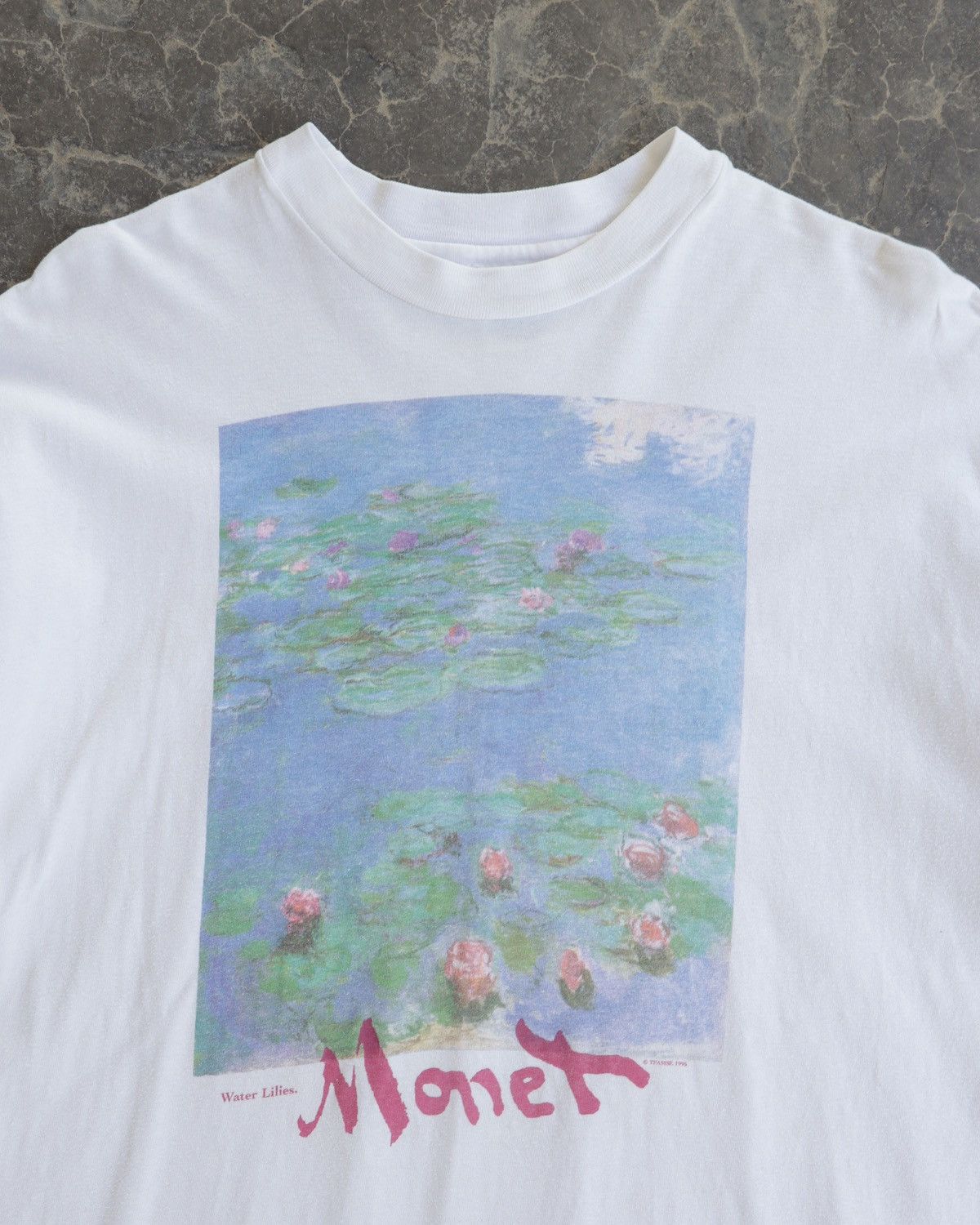 Vintage Vintage 90s Monet Lily Pad San Francisco White Art Rare Tee Size US XL / EU 56 / 4 - 2 Thumbnail