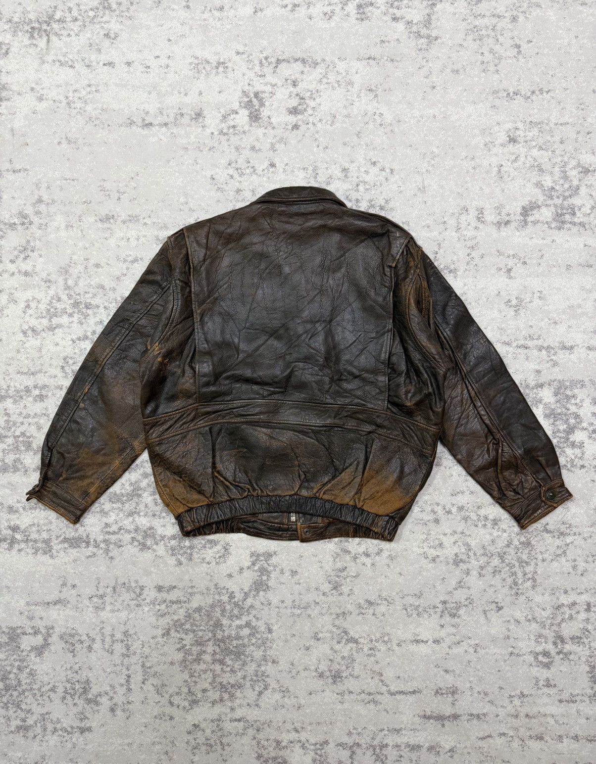 Harley Davidson Vintage Harley Davidson Brown Leather Bomber Jacket Size US XXL / EU 58 / 5 - 15 Thumbnail