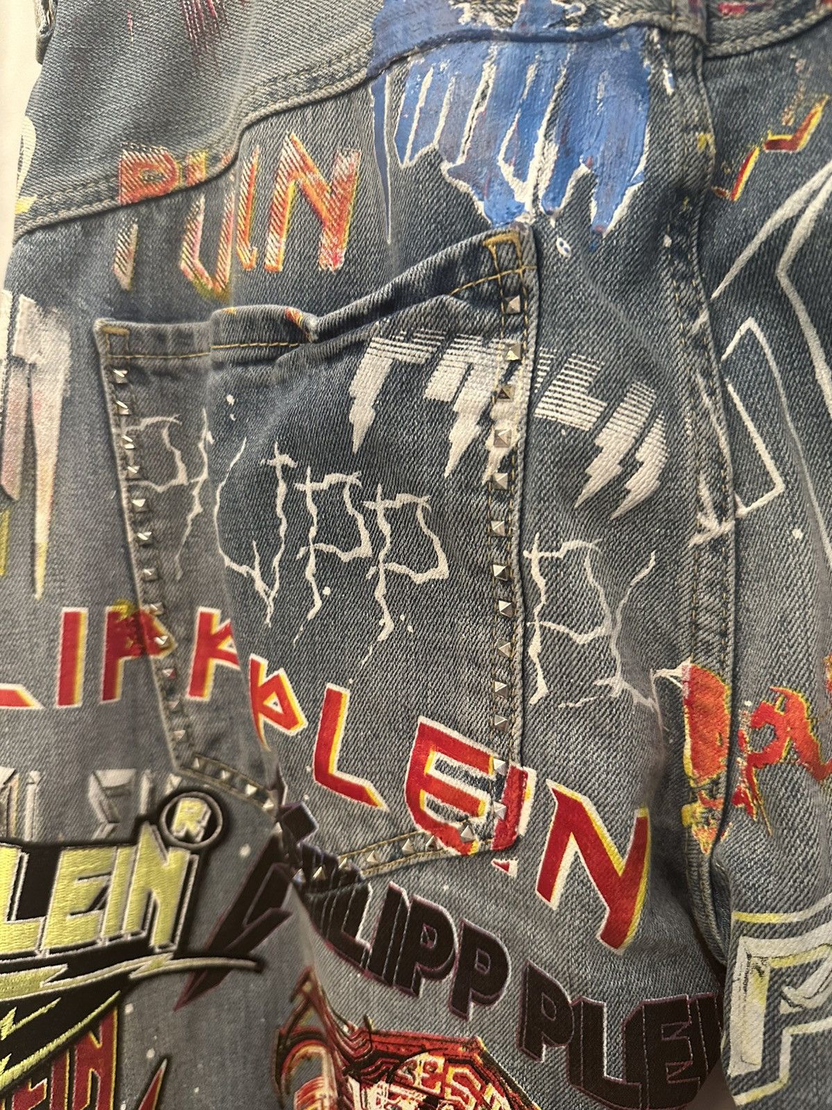 Philipp Plein Philipp Plein Patchwork Denim Size US 32 / EU 48 - 16 Thumbnail