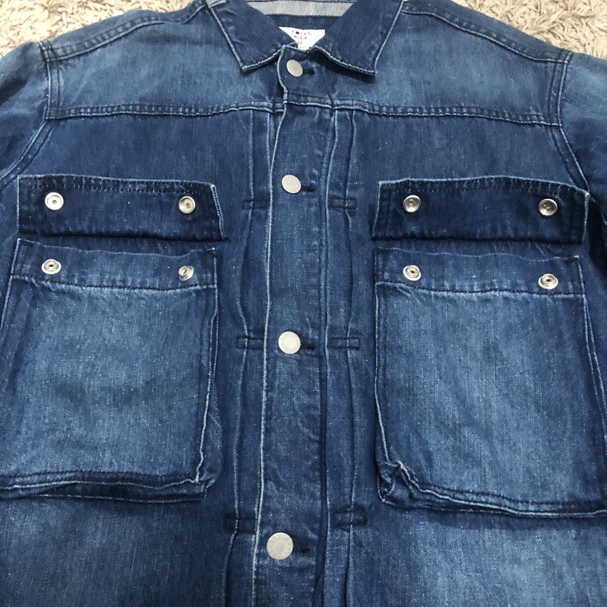 Japanese Brand Focus blue denim jacket military pocket Size US XS / EU 42 / 0 - 5 Thumbnail