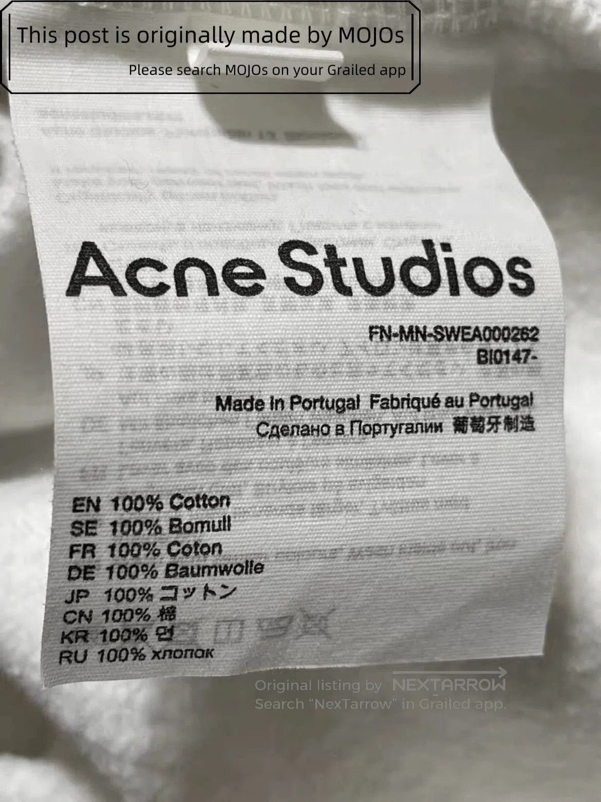 Acne Studios Acne Studios Colors Logo Print White Hoodie mojos1944. Size US XS / EU 42 / 0 - 5 Thumbnail