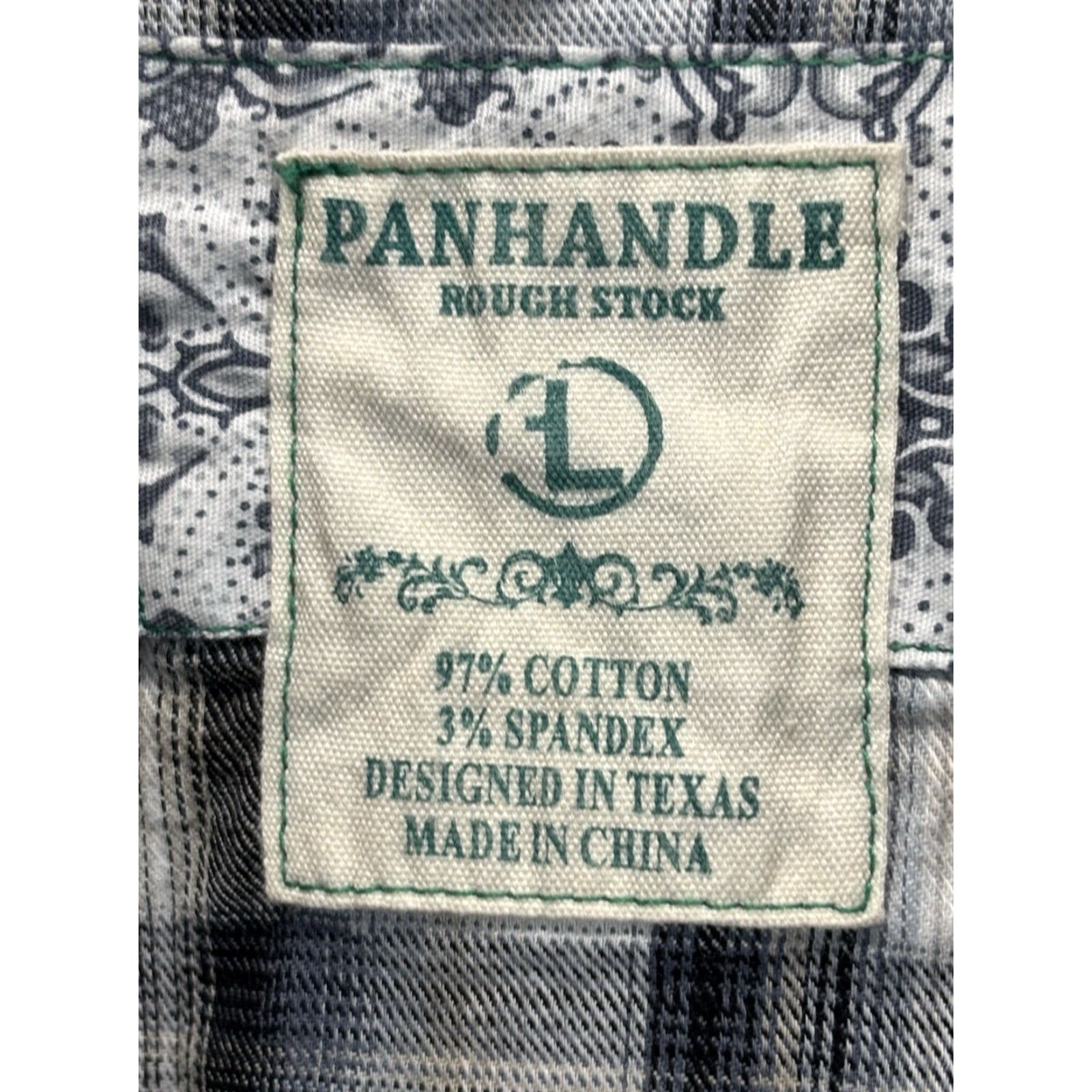 Vintage Panhandle Slim Pearl Snap Shirt Women’s L Grey Plaid Aztec Embroidered Western Size L / US 10 / IT 46 - 6 Thumbnail
