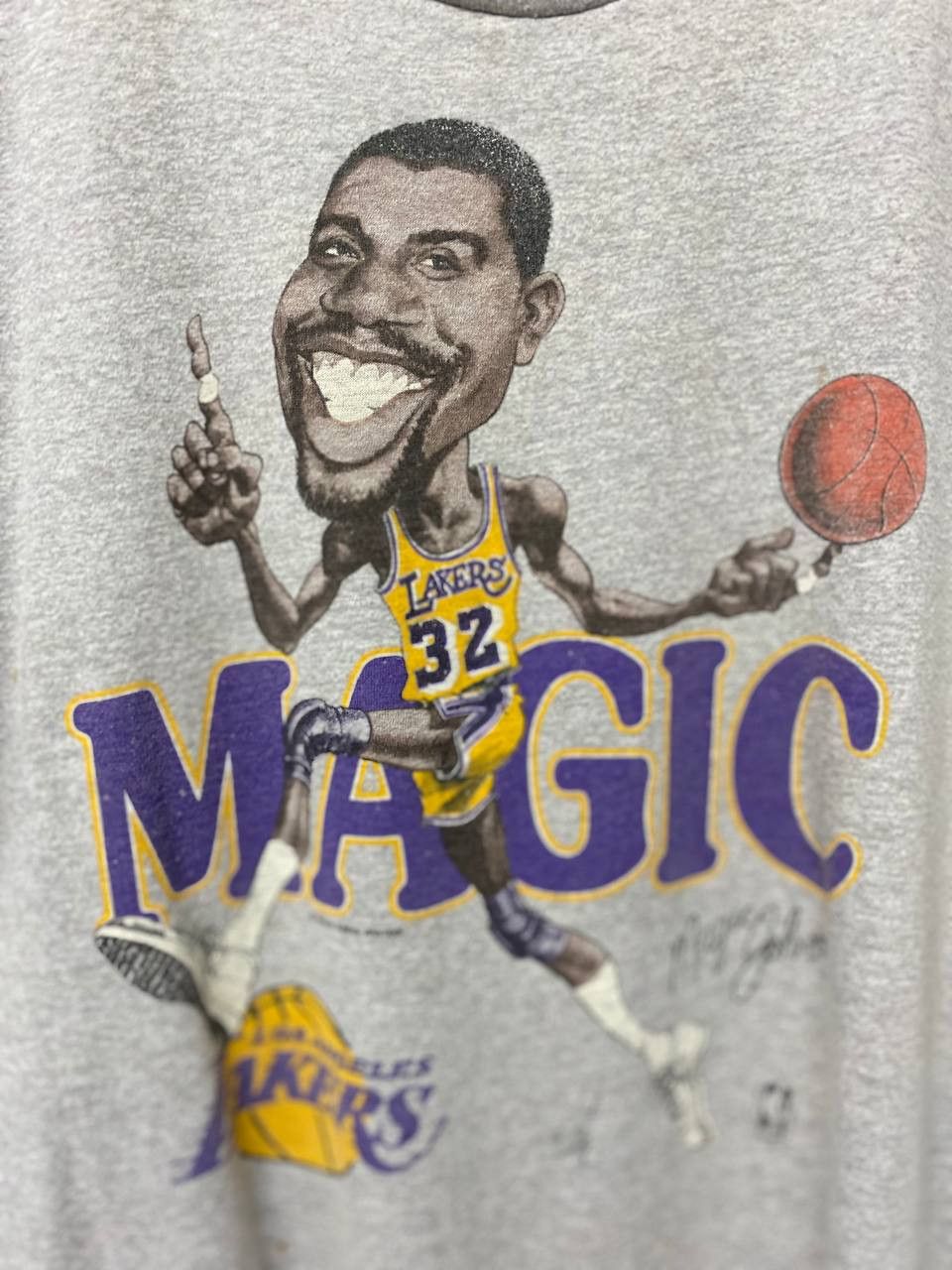 NBA vintage magic johnson la lakers tee by salem screen printers Size US L / EU 52-54 / 3 - 2 Thumbnail