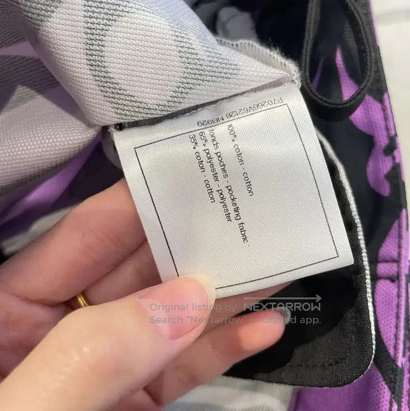Chanel Chanel Purple Floral Print Summer Shorts . Size 28" / US 6 / IT 42 - 4 Thumbnail
