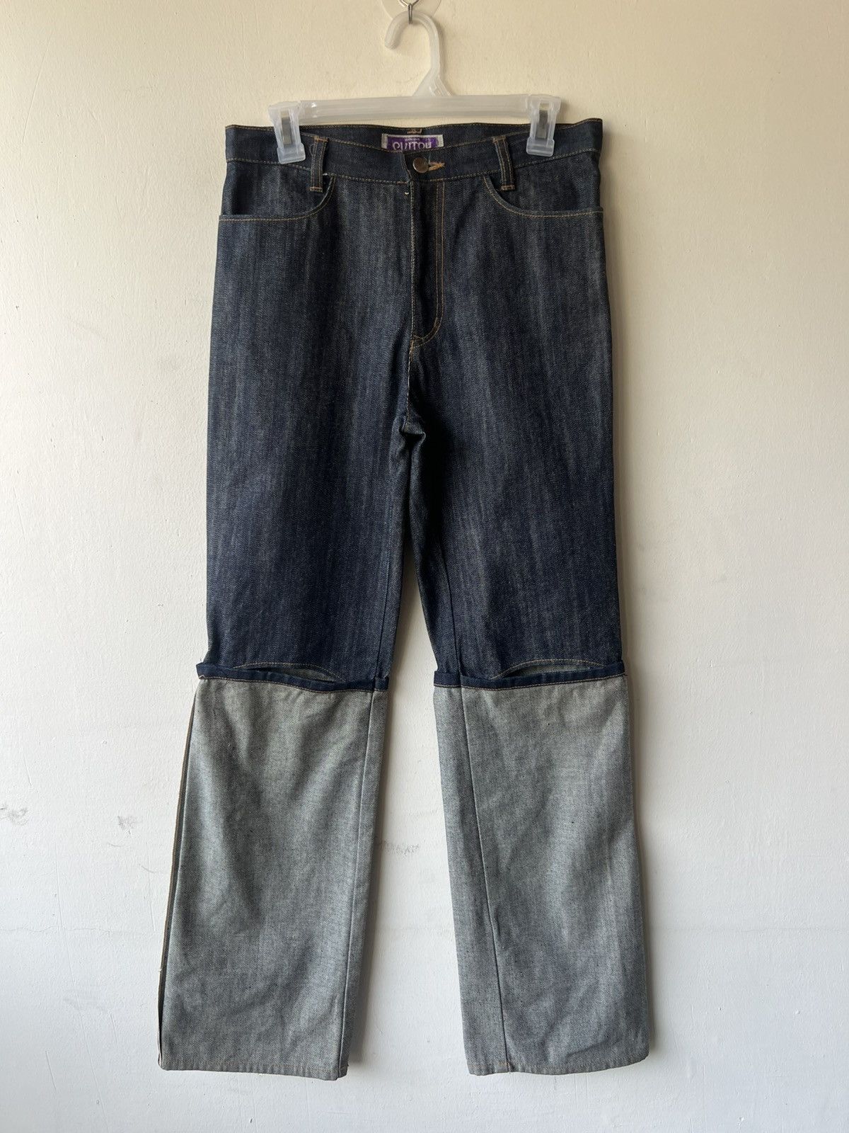 Vintage CLUTCH Japan Folded Leg Redline Selvedge Denim Size US 30 / EU 46 - 2 Thumbnail