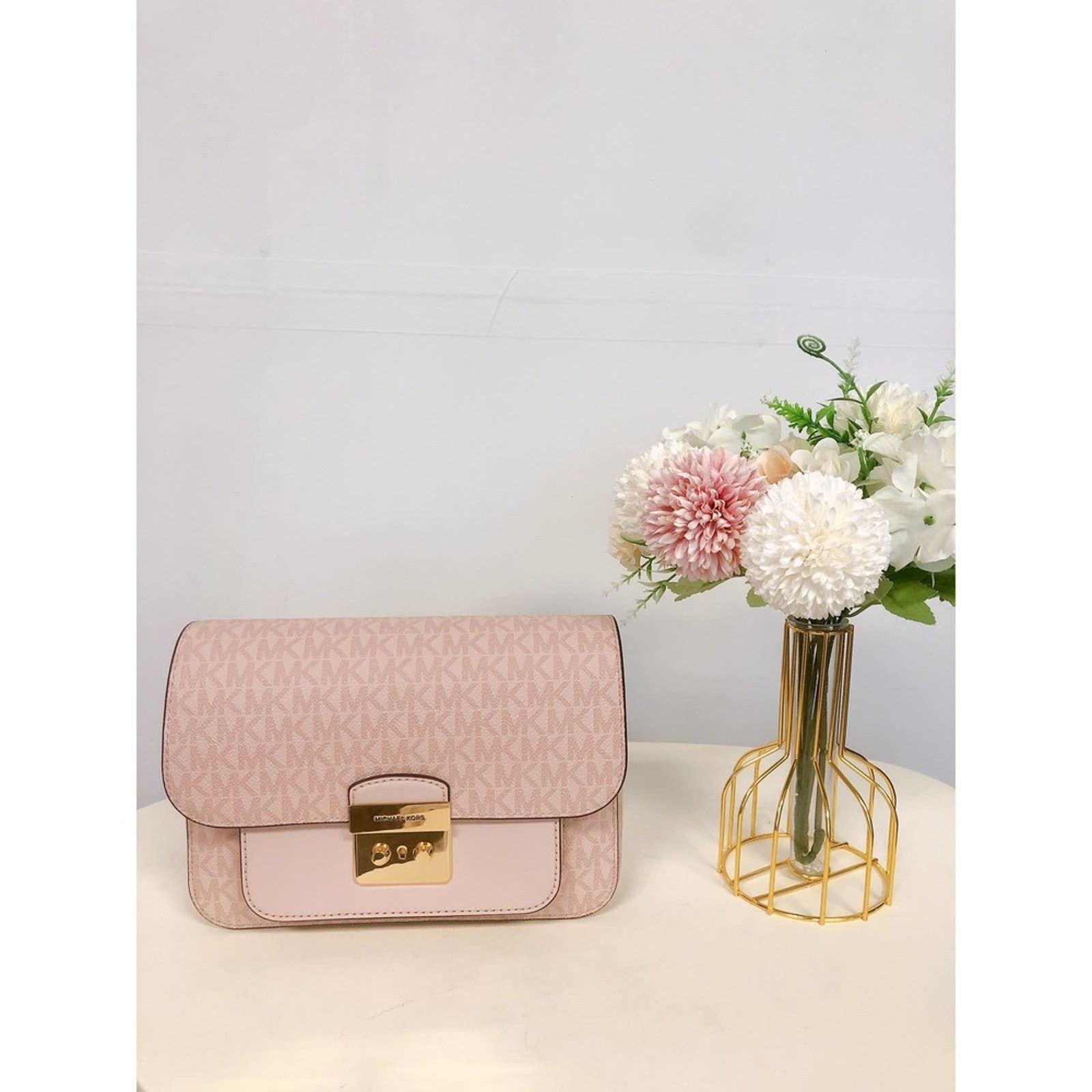 Michael Kors MICHAEL KORS 35T2GS9M2B Sloan Editor MD Logo Messenger Blush Size ONE SIZE - 2 Thumbnail
