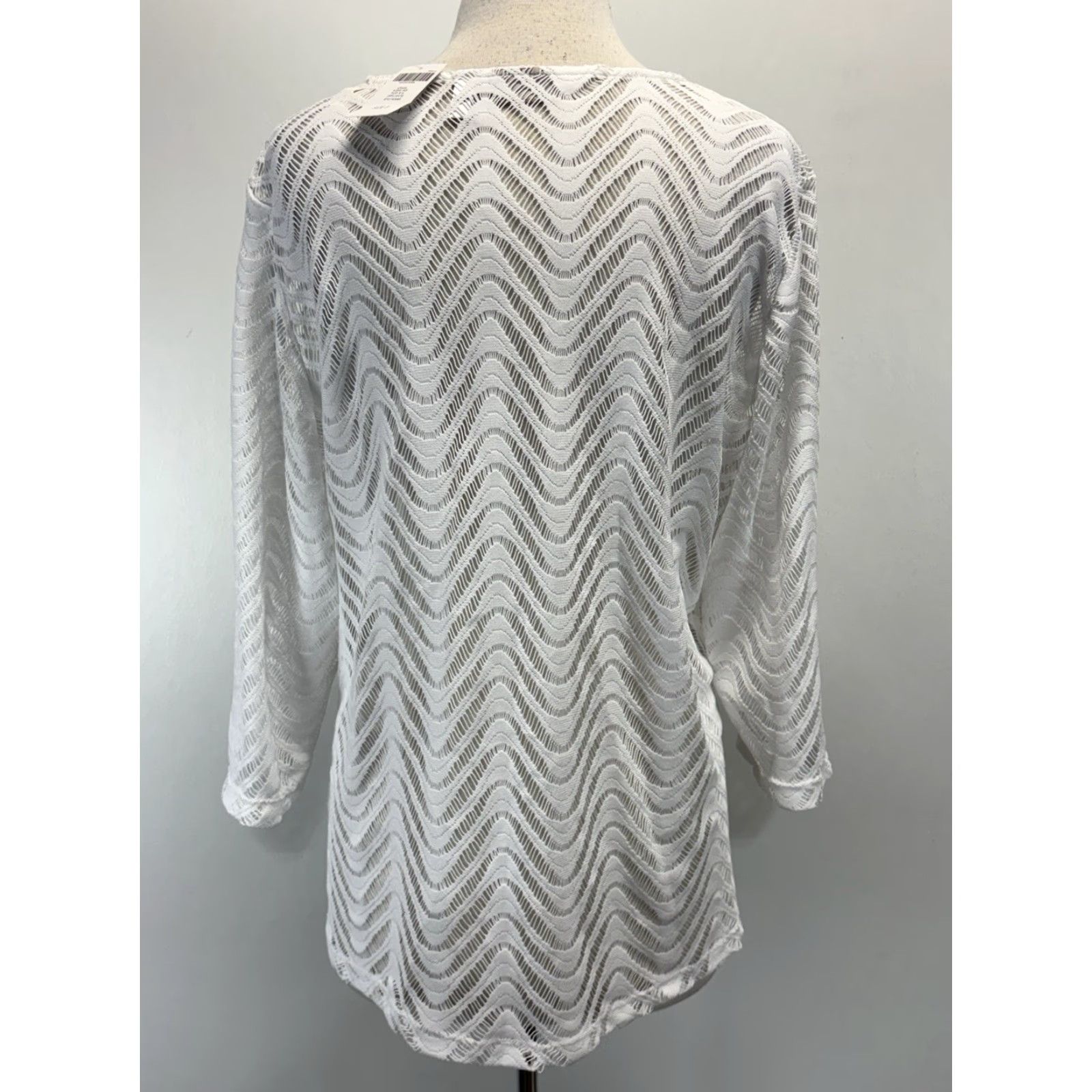 Vintage NEW Chicos Alexis Lace Top Shirt Sz 3 US X-Large White Semi Sheer Size XL / US 12-14 / IT 48-50 - 3 Thumbnail