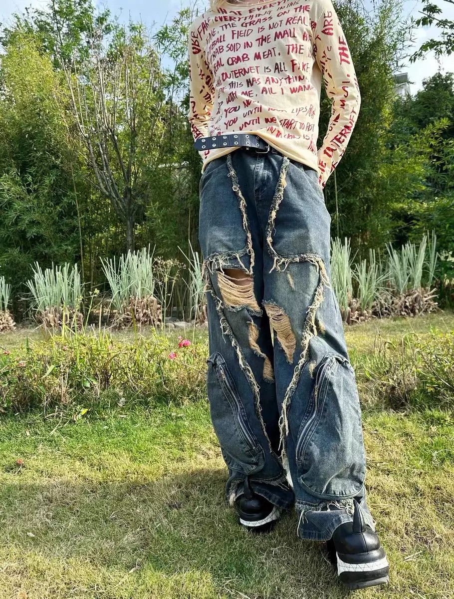 Japanese Brand STREETWEAR UNISEX JEANS Size US 32 / EU 48 - 7 Thumbnail