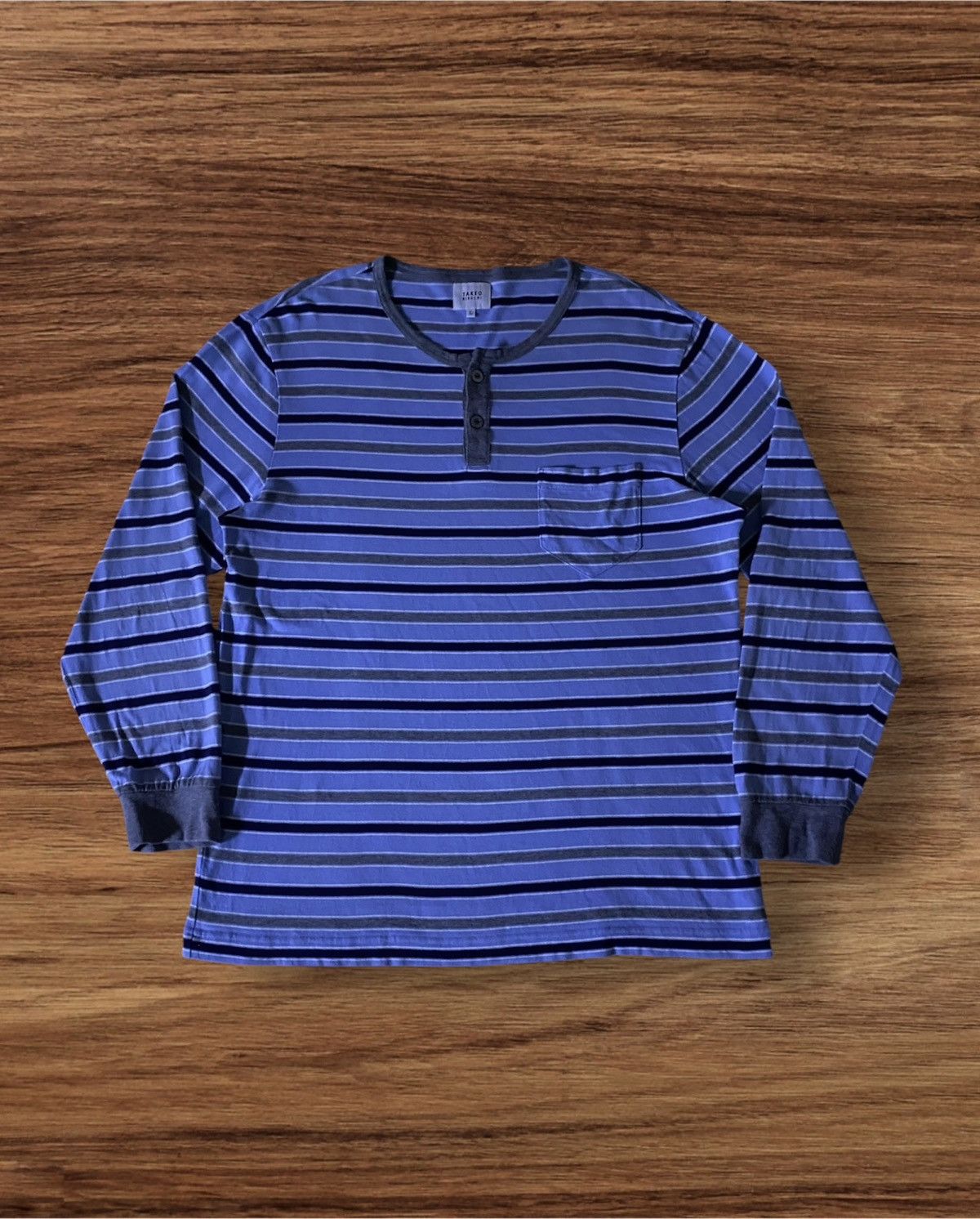 Japanese Brand × Takeo Kikuchi Japanese Brand Takeo Kikuchi Striped Single Pocket Size US L / EU 52-54 / 3 - 1 Thumbnail