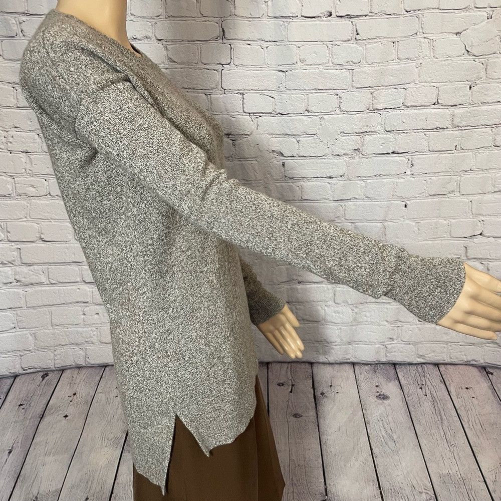 AQUA Aqua Cashmere High Low Crewneck Brown Melange Sweater Size Size S / US 4 / IT 40 - 4 Thumbnail