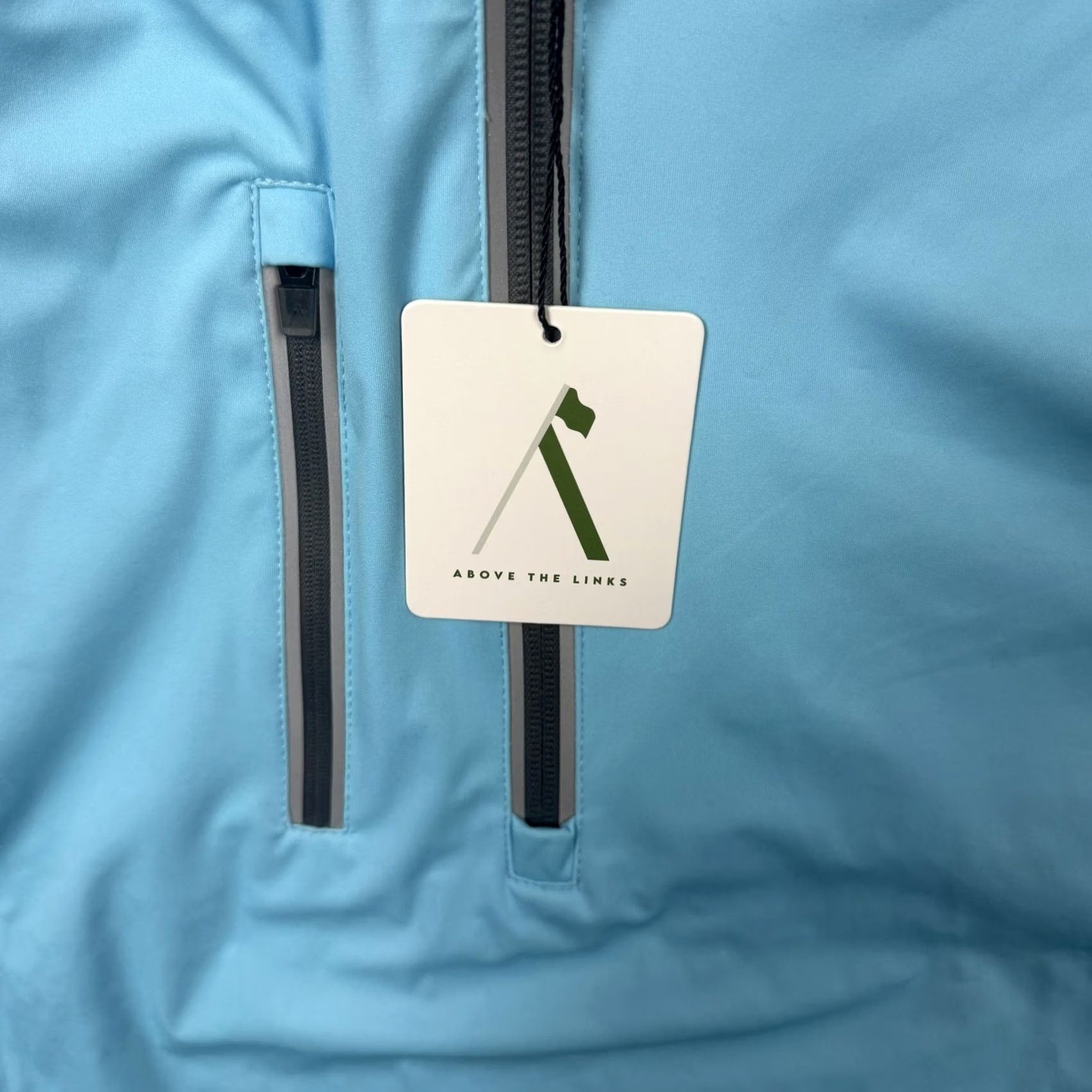 Vintage Above The Links Jacket Mens L Blue Gray 1/2 Zip Golf Windbreaker Softshell Size US L / EU 52-54 / 3 - 4 Thumbnail