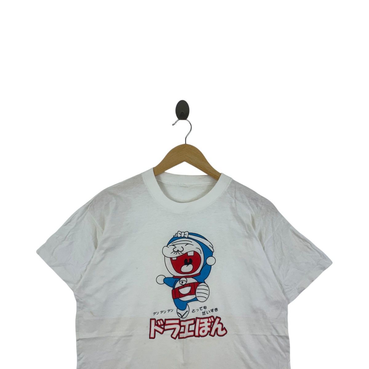 Vintage Vintage 90’ DORAEMON FUJIKO FUJIO I Love It Kanji Tee Shirt Size US M / EU 48-50 / 2 - 2 Thumbnail