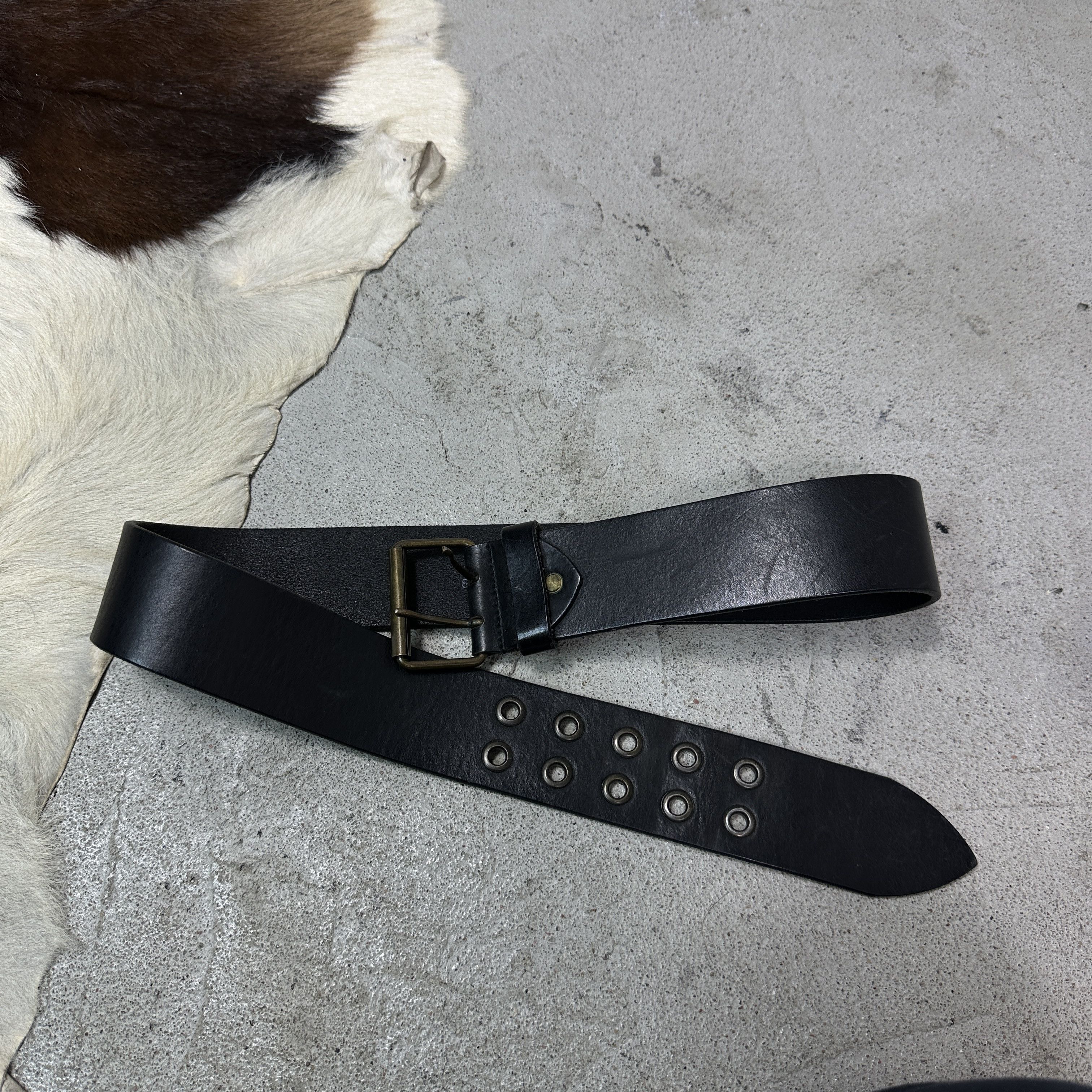 Vintage Vintage Avant Garde Grunge Leather Belt Y2K Size ONE SIZE - 2 Thumbnail