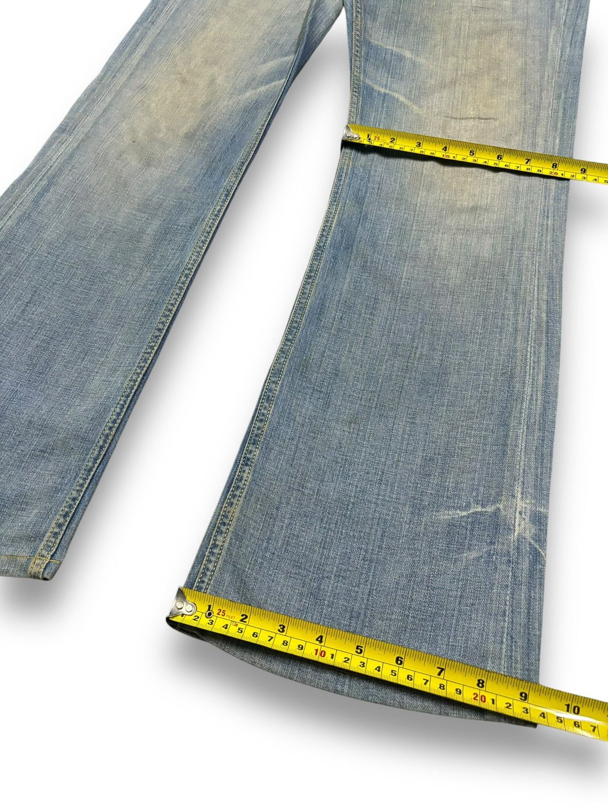Tornado Mart Vintage Taverniti Sacha Mud Wash Flare Distressed Jeans Size US 32 / EU 48 - 18 Thumbnail