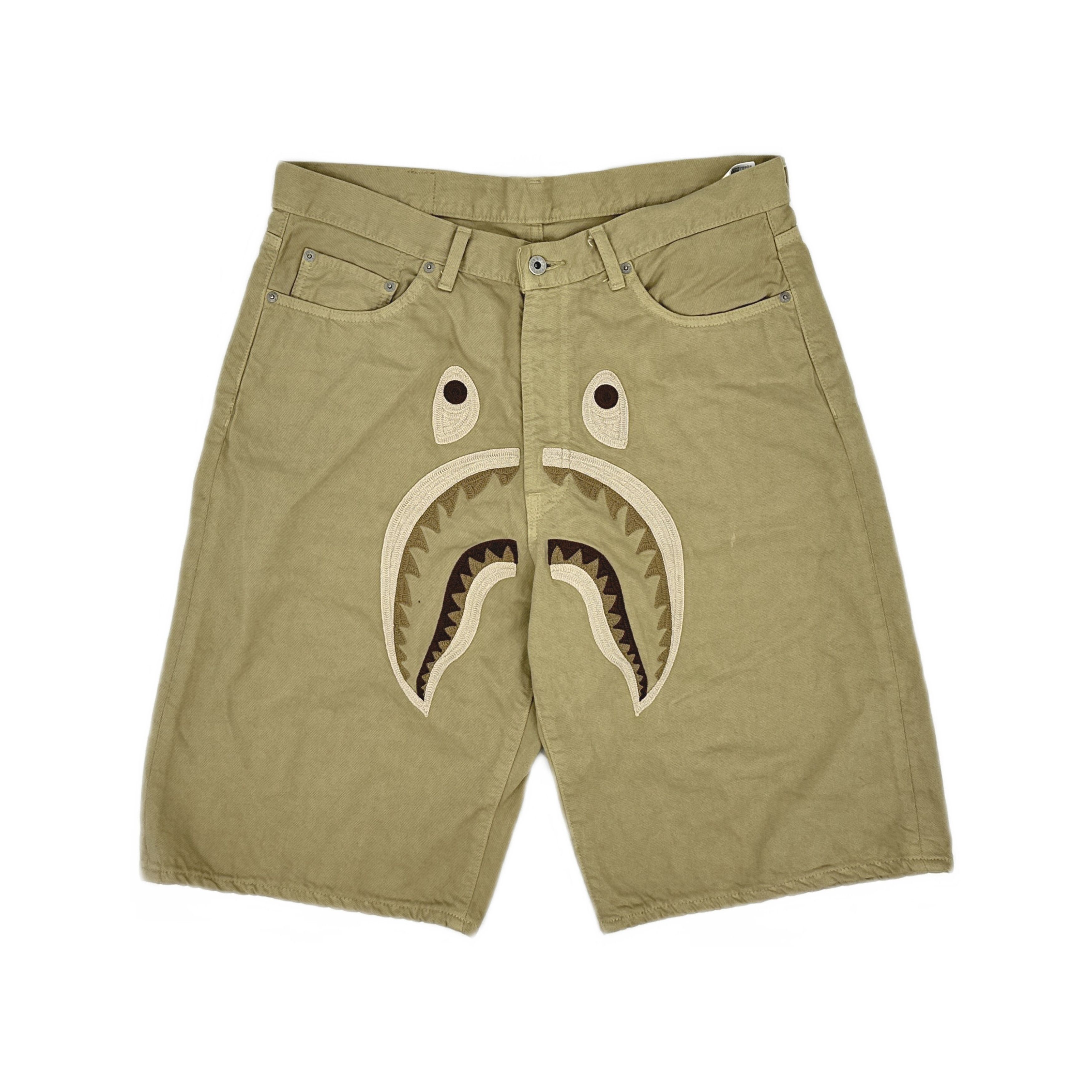 Bape A BATHING APE City Tough Denim Shorts Beige Size XL Size US 36 / EU 52 - 1 Thumbnail
