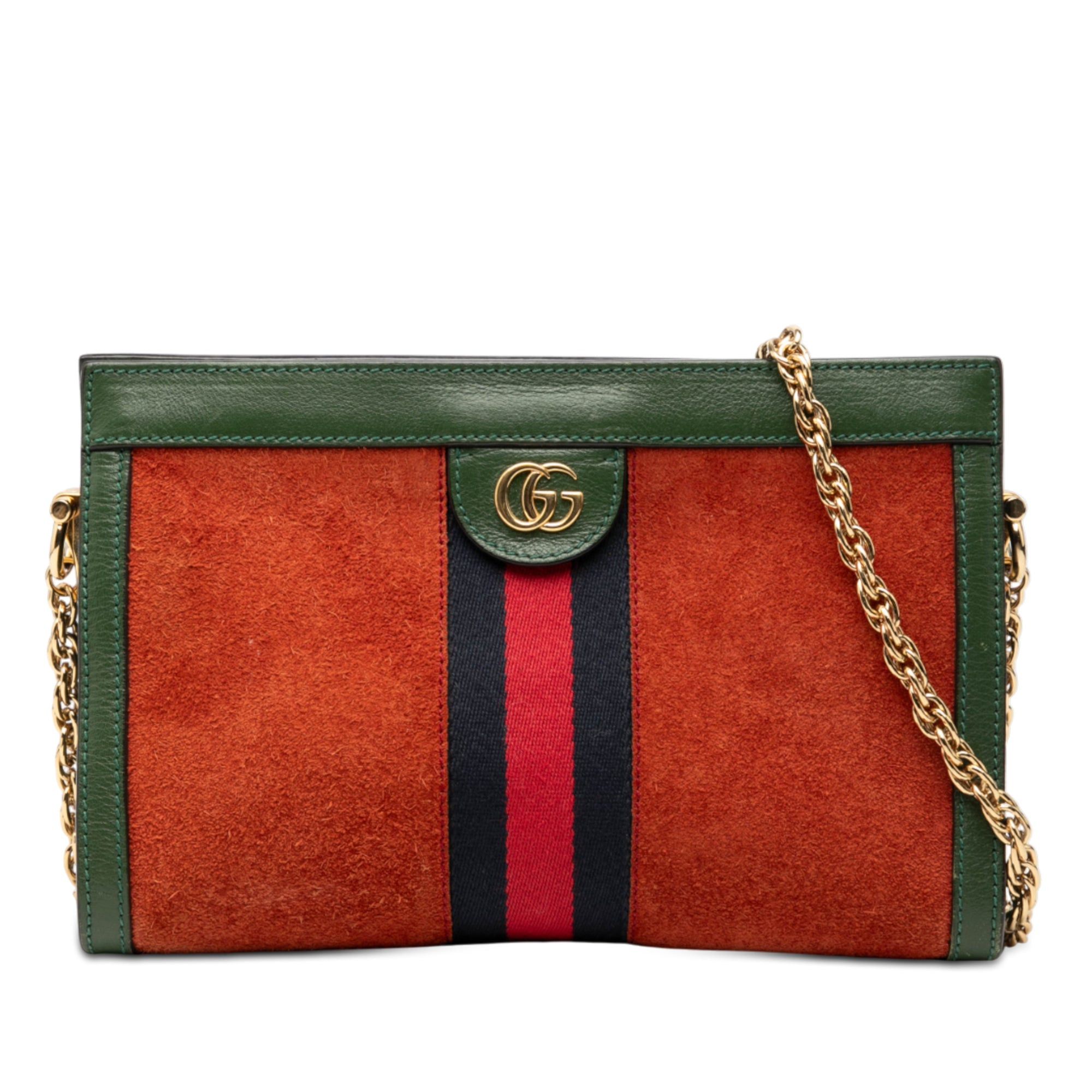 Gucci Small Suede Ophidia Chain Crossbody Size ONE SIZE - 1 Thumbnail