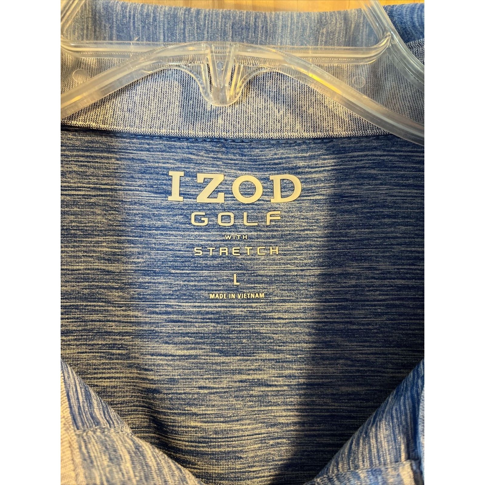 Izod IZOD GOLF Men’s Size L Blue SS Button Polyester Polo Shirt Size US L / EU 52-54 / 3 - 2 Thumbnail