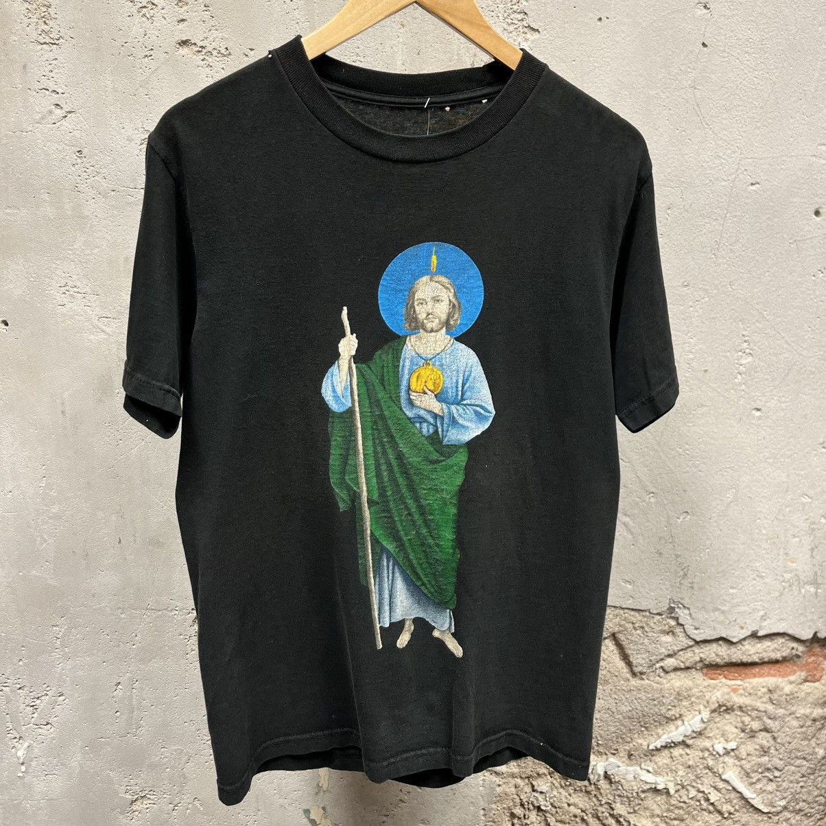 Vintage Vintage 90s Saint Judas Thaddeus St. Jude Art Painting Tee L Size US L / EU 52-54 / 3 - 1 Thumbnail