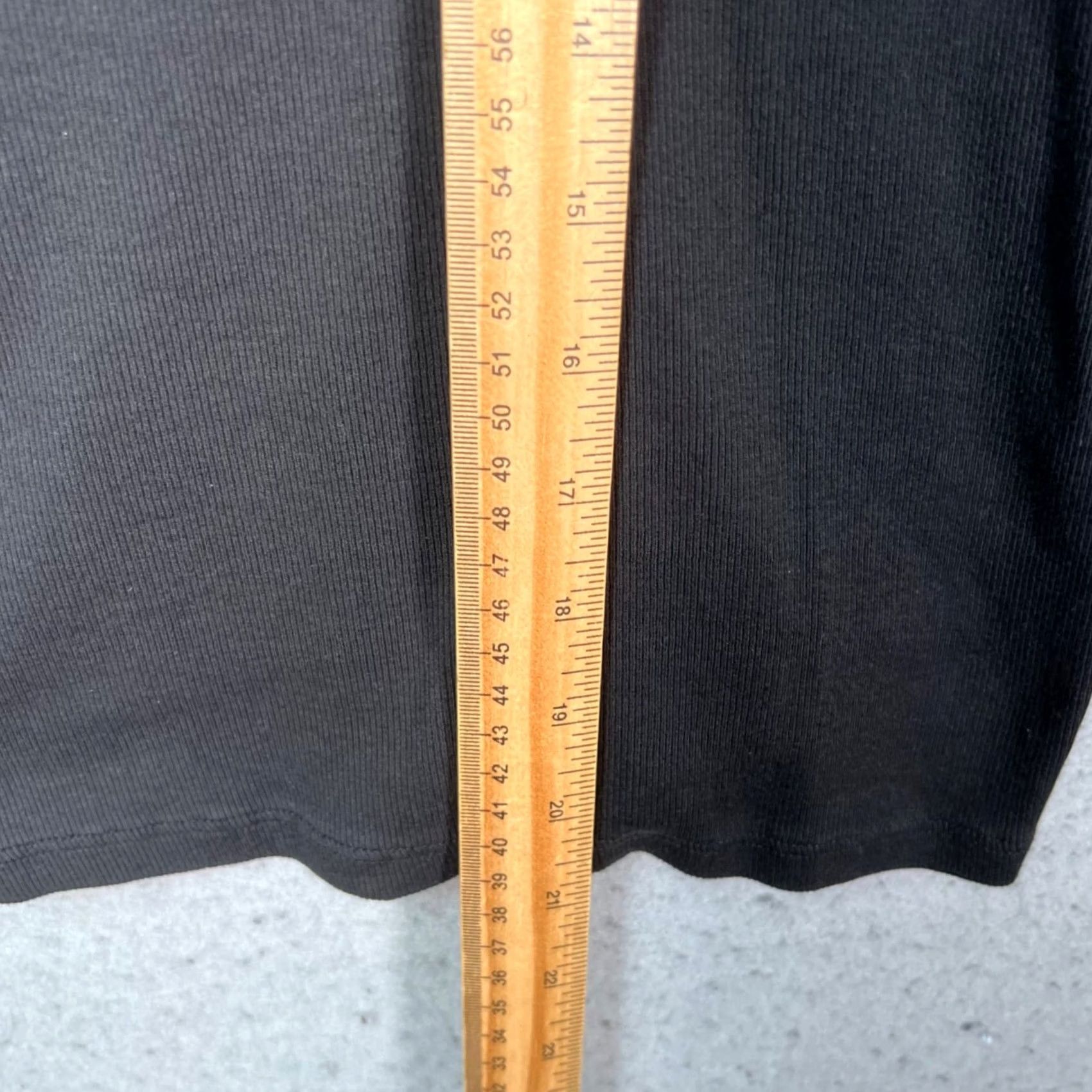 Everlane Everlane Womens XS Black Long Sleeve Henley Ribbed T Shirt Size XS / US 0-2 / IT 36-38 - 6 Thumbnail