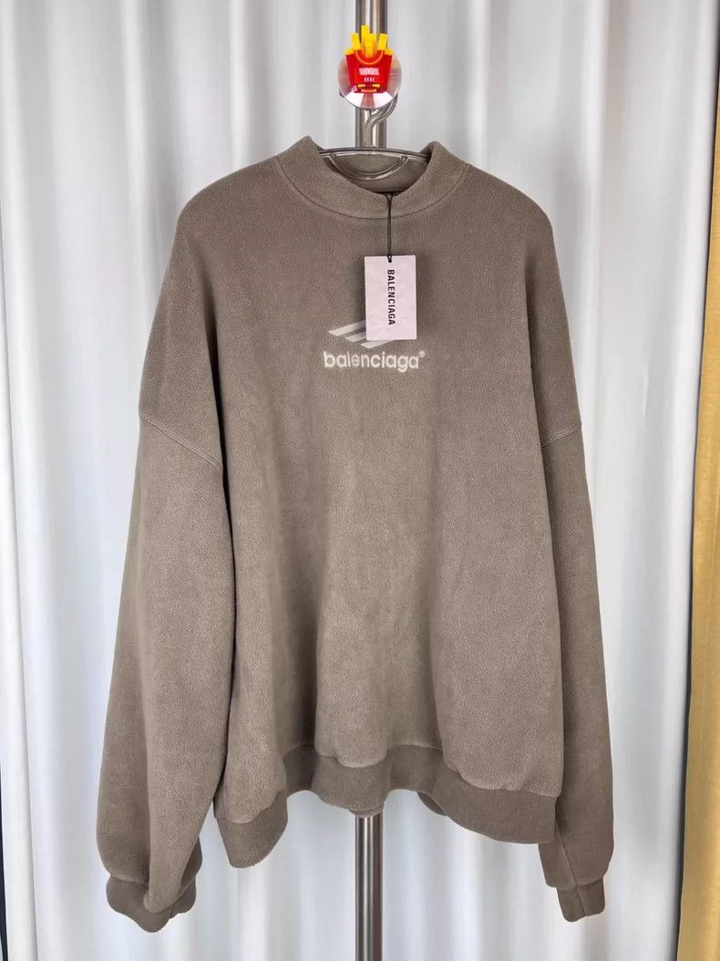 Balenciaga Embroidered monogrammed polar fleece sweatshirt