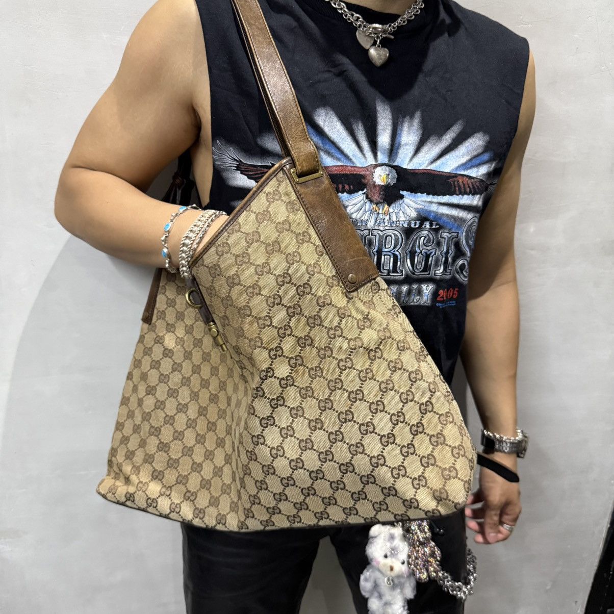 Gucci Vintage Gucci Jackie Nailhead Monogram Shoulder Bag Size ONE SIZE - 17 Thumbnail