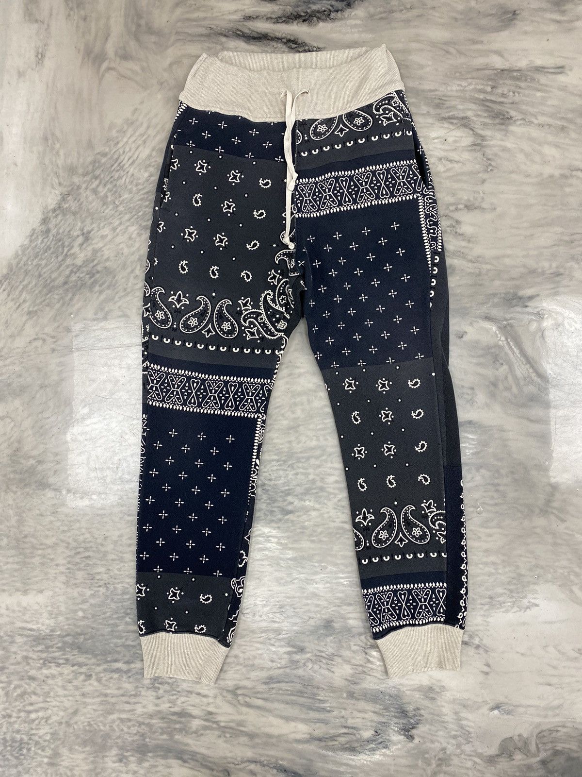 image of Kapital Bandana Sweatpants Black Size 2 Small Medium, Men's