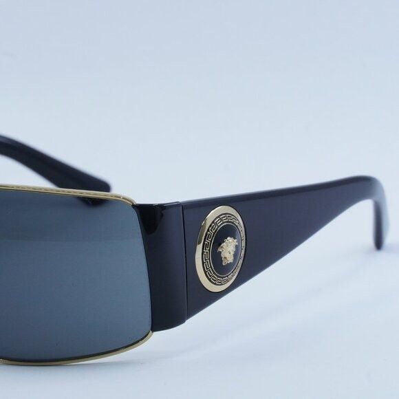 Versace Versace VE2163 100287 Sunglasses Gold/Black Rectangle Frame Size ONE SIZE - 4 Thumbnail