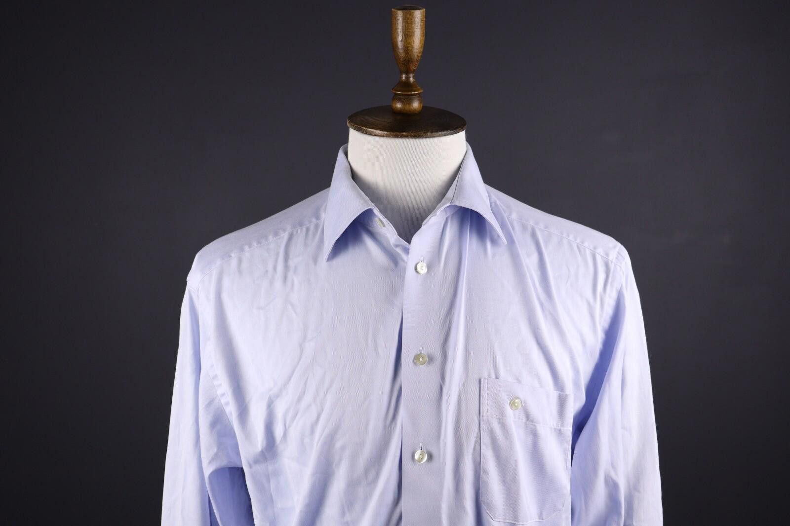 Eton Eton Blue Luxury Long Sleeve Button Down Shirt Size 42 / 16 Size US M / EU 48-50 / 2 - 2 Thumbnail