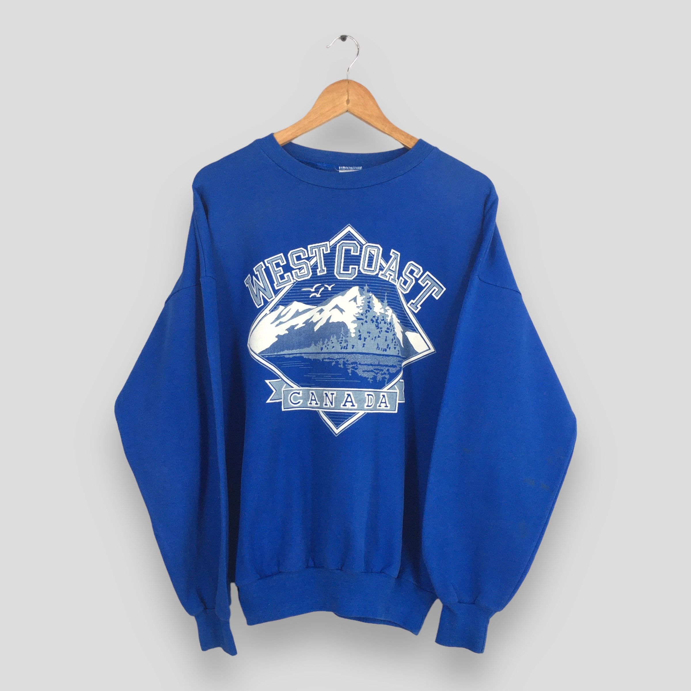 Other Vintage 90's West Coast Canada Blue Sweatshirt Large Size US L / EU 52-54 / 3 - 1 Thumbnail