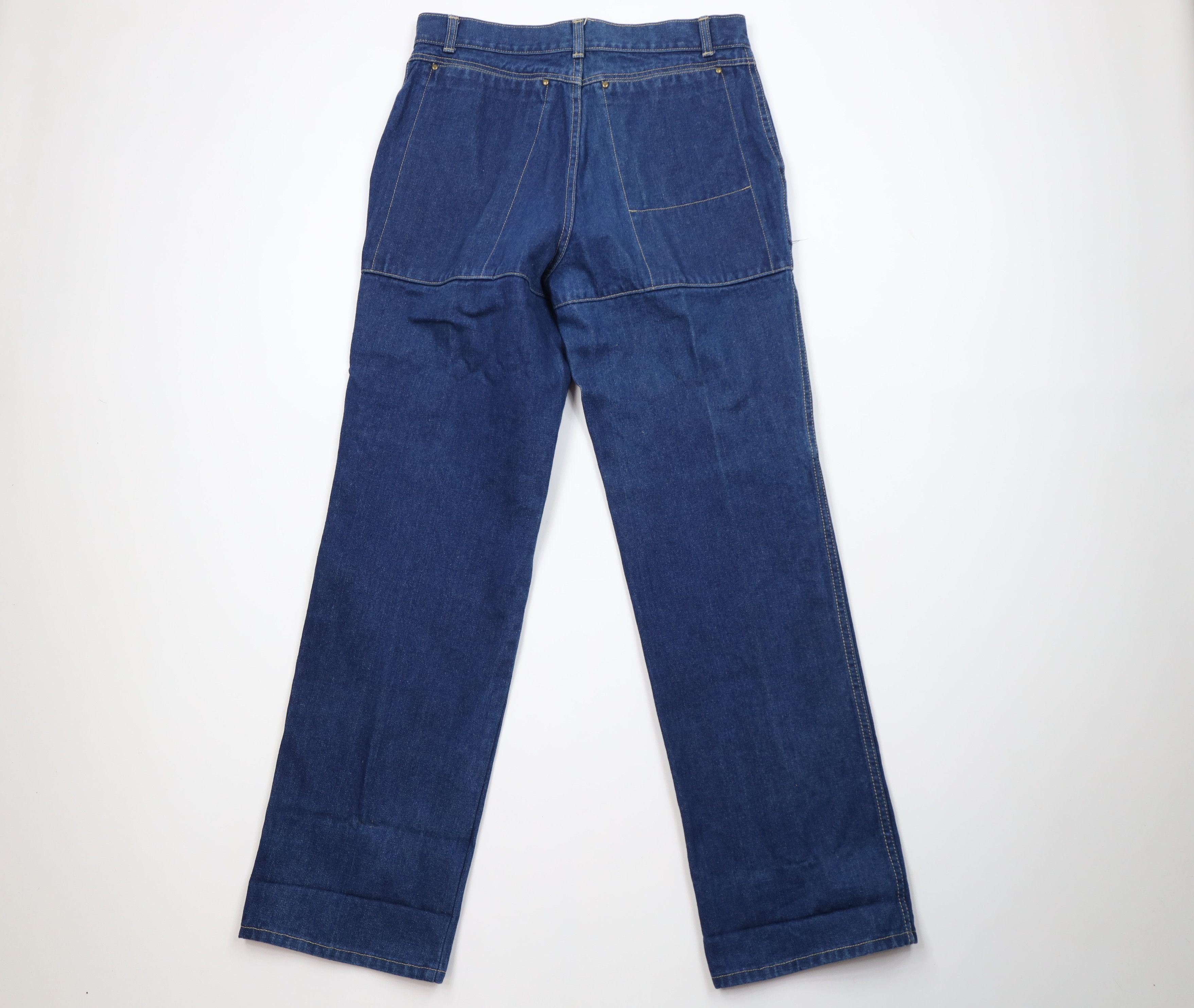 Vintage Vintage 70s Streetwear Utility Wide Leg Denim Jeans Blue Size US 34 / EU 50 - 8 Thumbnail