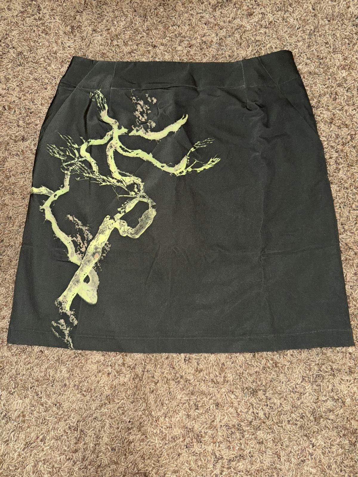 Nike Nike Golf Olive Abstract Art Branch Dri-Fit Skort Size 28" / US 6 / IT 42 - 1 Thumbnail