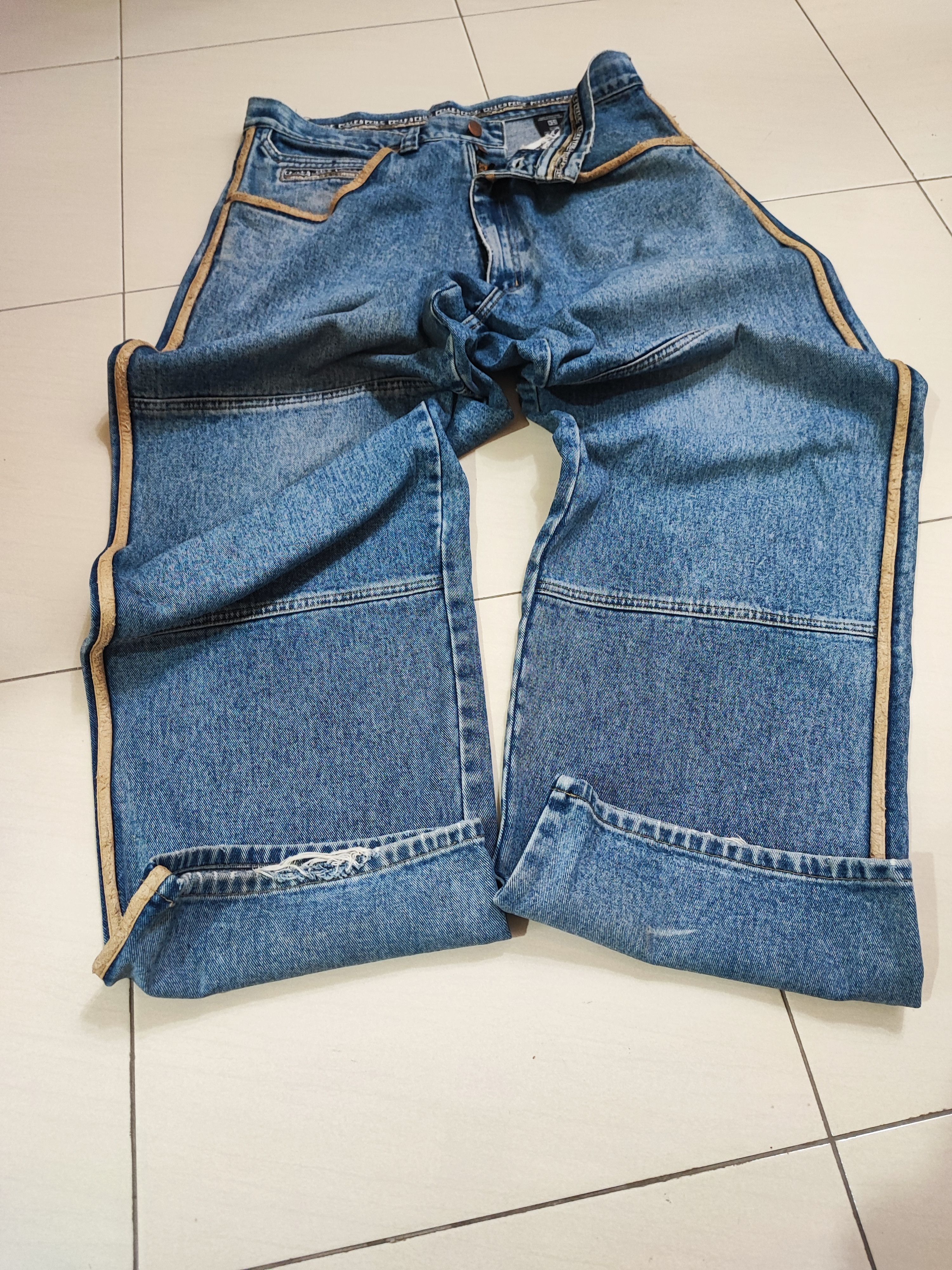 Pelle Pelle Rare!! Vintage 90's Pelle Pelle Baggy Double kneeJeans Size US 34 / EU 50 - 12 Thumbnail
