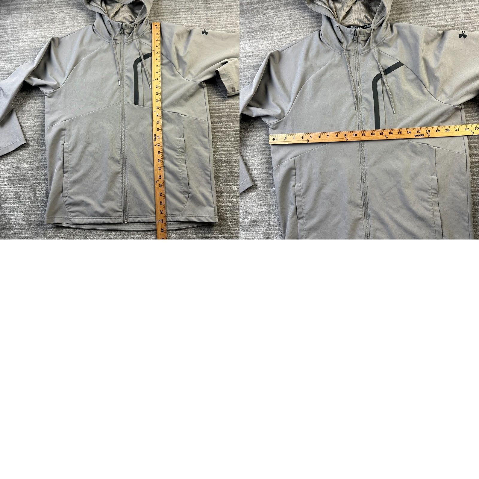 Under Armour Under Armour Hoodie Mens Medium Gray Sportstyle Elite Woven Zip Full Zip Hooded Pockets Logo Size US M / EU 48-50 / 2 - 8 Thumbnail