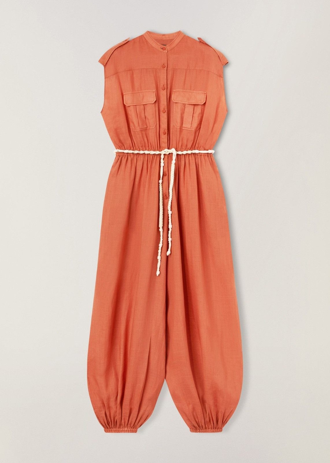 Loro Piana o1srvl11e0824 Leena Jumpsuit in Orange Size 28" / US 6 / IT 42 - 1 Thumbnail