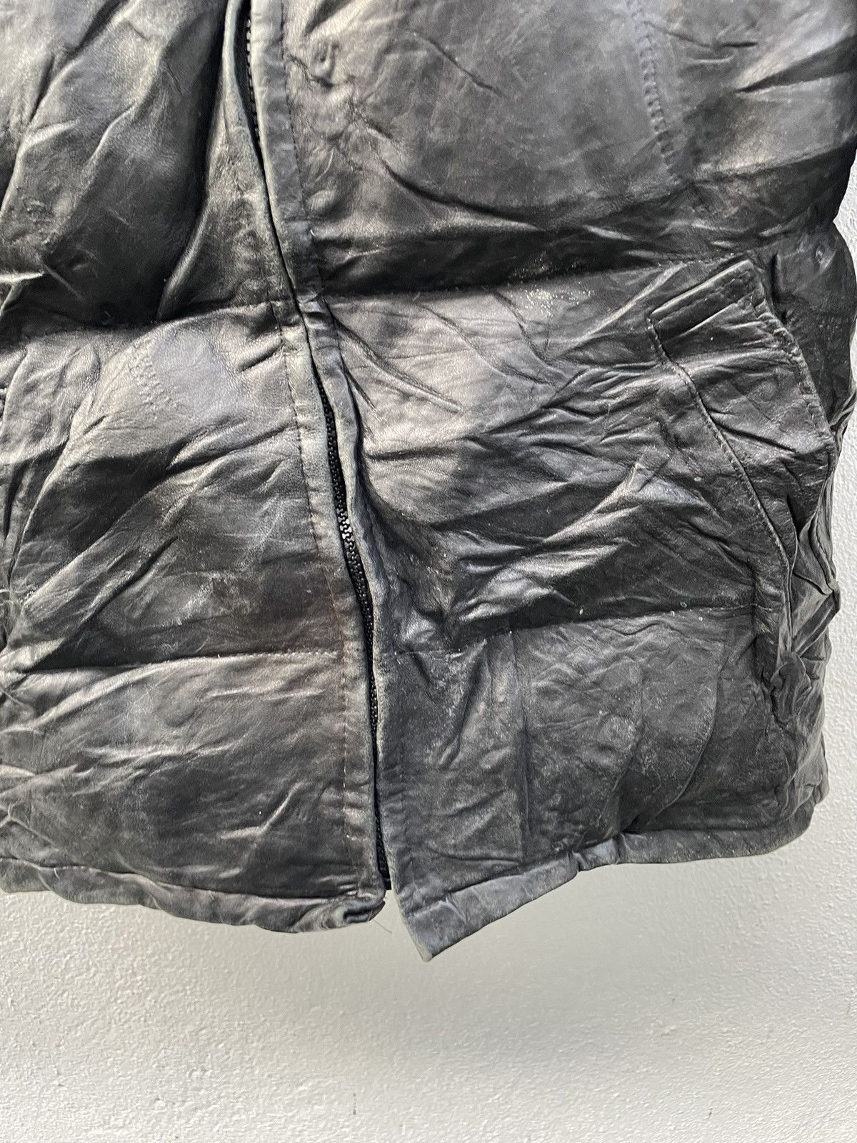 Vintage Vtg Heroes Line Goose Down Leather Puffer Jacket Size 34 Size US XXS / EU 40 - 5 Thumbnail