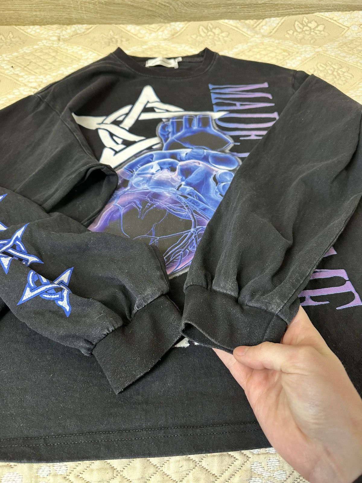 Japanese Brand 🔥 Made Extreme x Balck Air T Shirt Long Sleeve Art Printed Size US XL / EU 56 / 4 - 8 Thumbnail