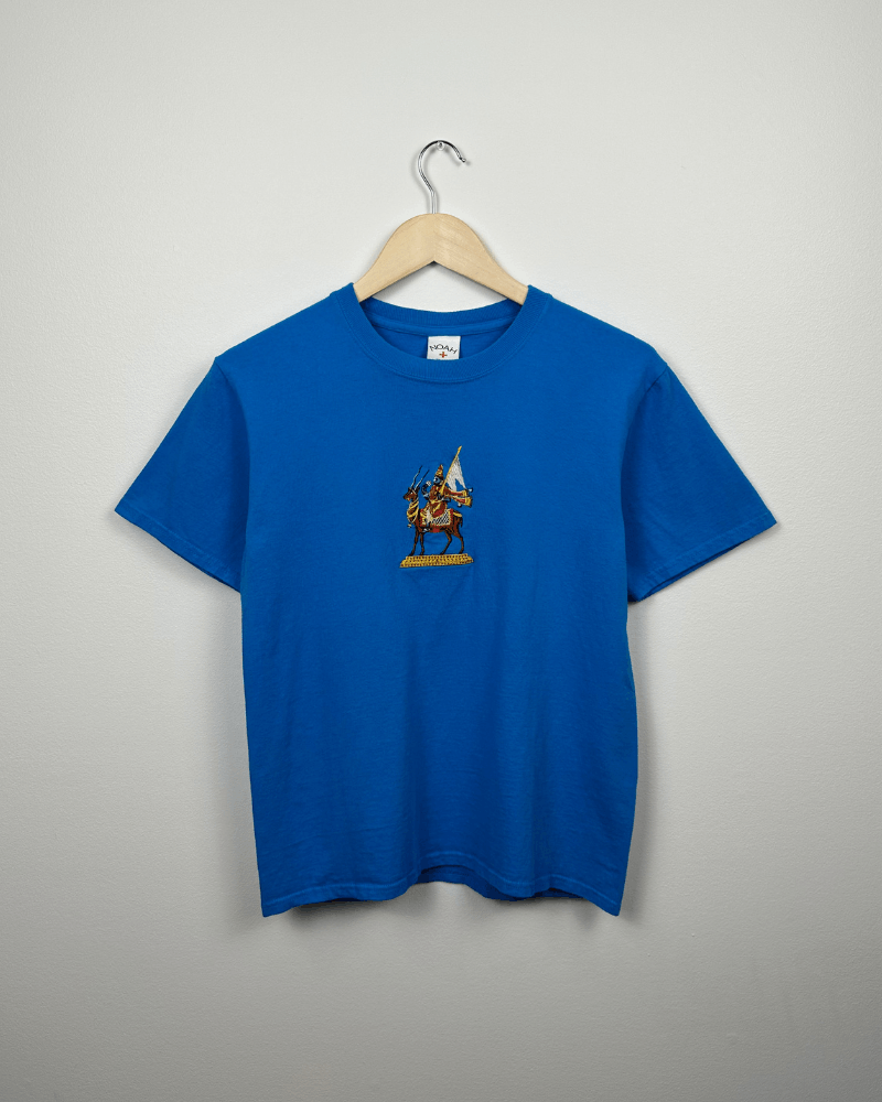 Noah Noah SS19 Vayu Wind God Embroidered Men's Blue T-Shirt - XS Size US XS / EU 42 / 0 - 7 Thumbnail