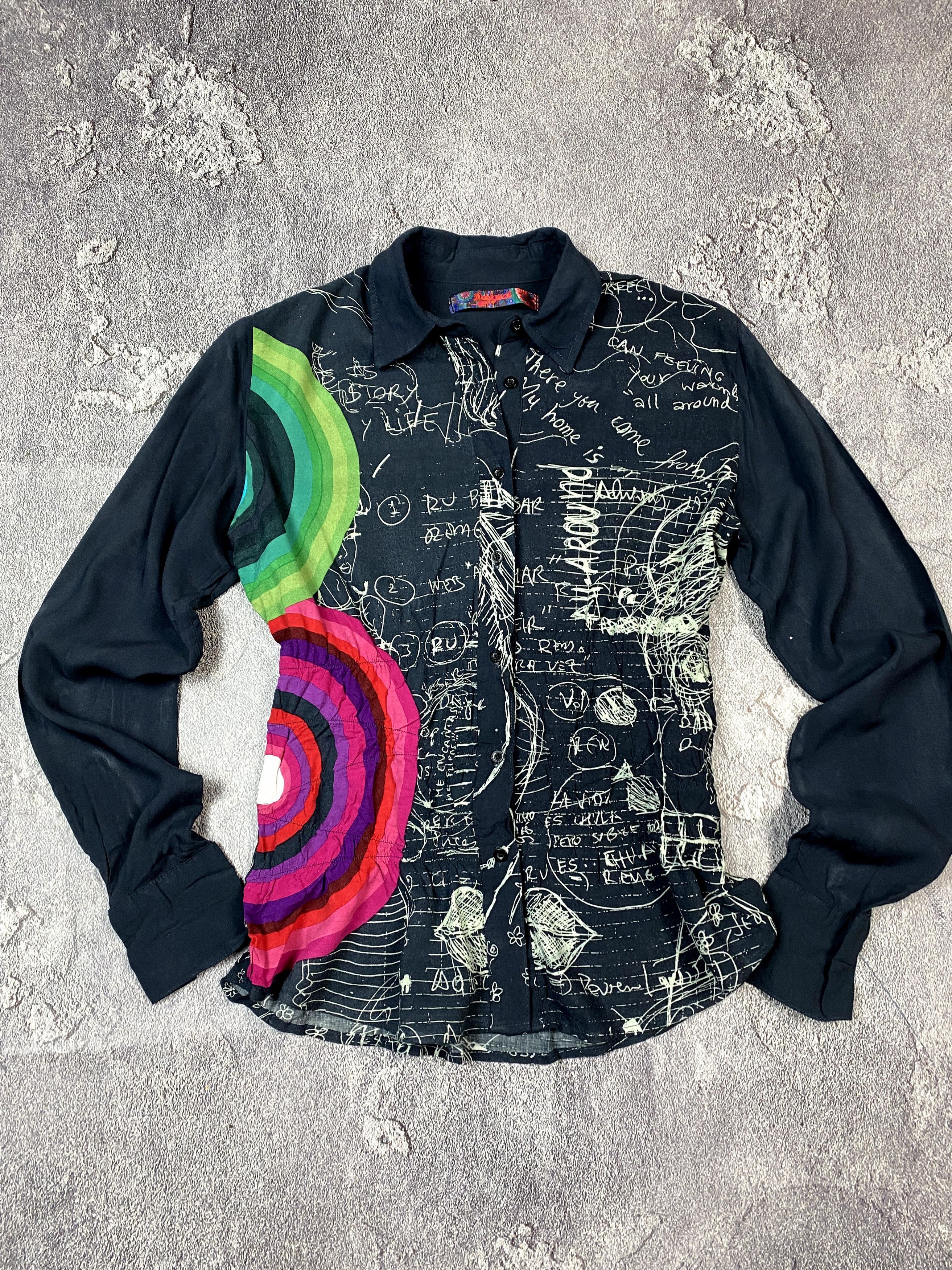 Desigual Avant Garde Desigual Ladies Art Floral Shirt Size M / US 6-8 / IT 42-44 - 3 Thumbnail