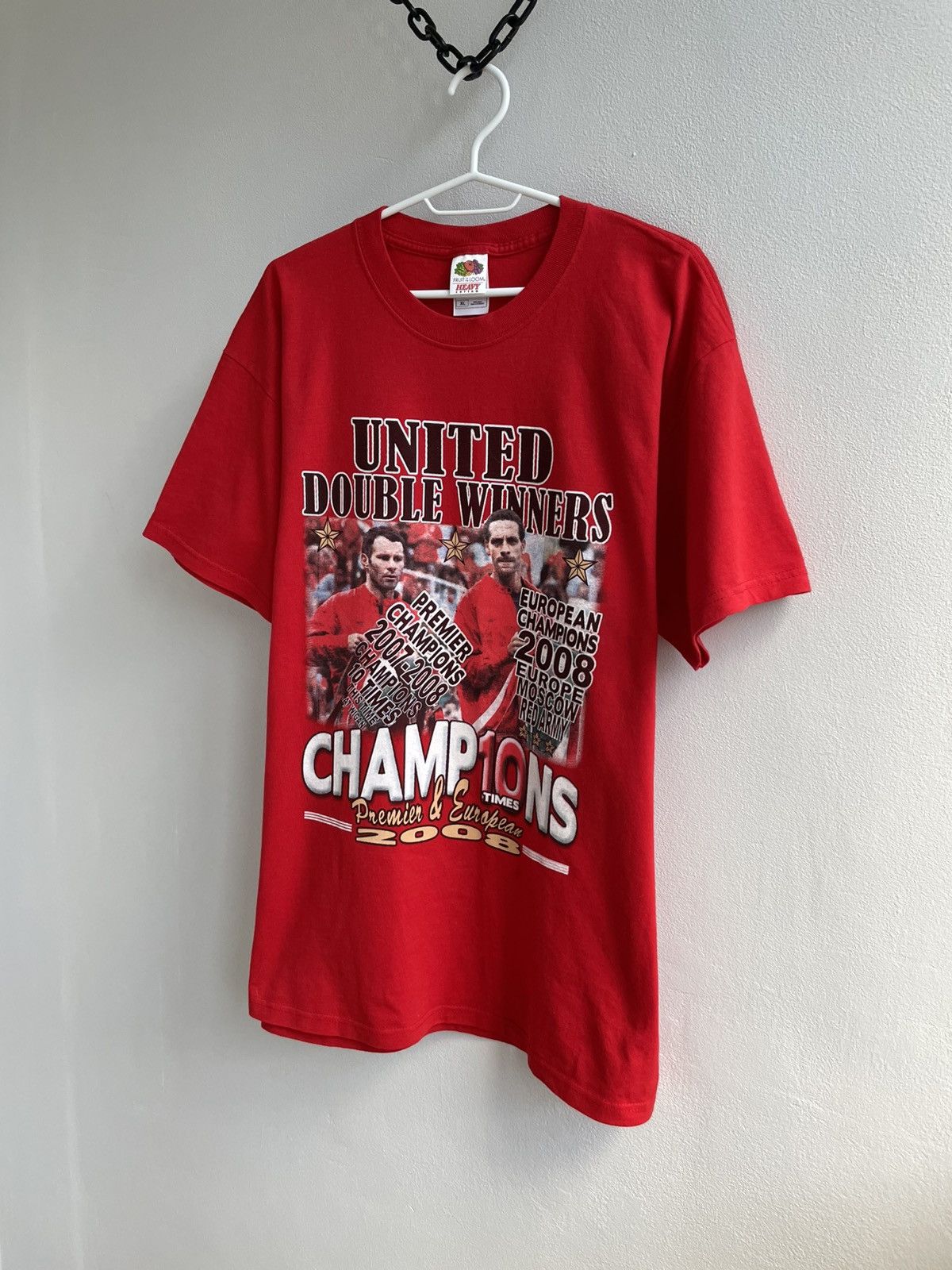 Vintage Manchester United 2007 2008 Fan Merchandise Red T Shirt Tee Size US XL / EU 56 / 4 - 2 Thumbnail