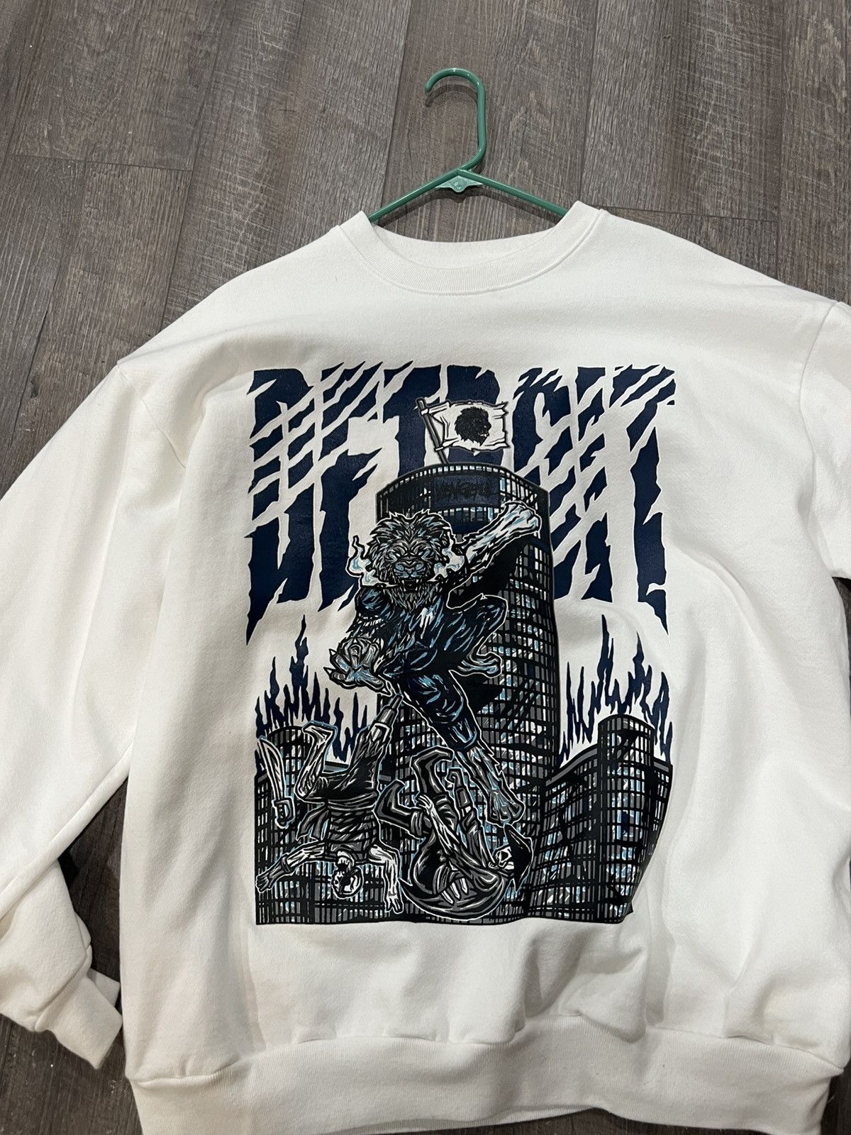 Vengeful Detroit Lions VENGEFUL - Renaissance Crewneck - L - White Size US L / EU 52-54 / 3 - 3 Thumbnail
