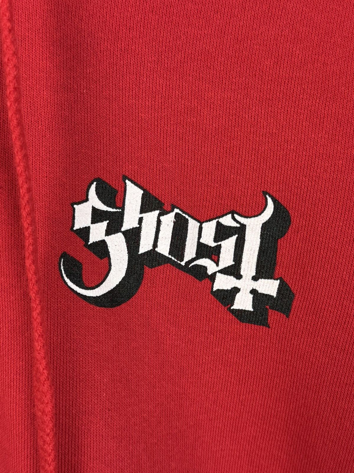 Band Tees Vintage Ghost Grucifix Metal Band Zip Hoodie Rare Red Size L Size US L / EU 52-54 / 3 - 6 Thumbnail