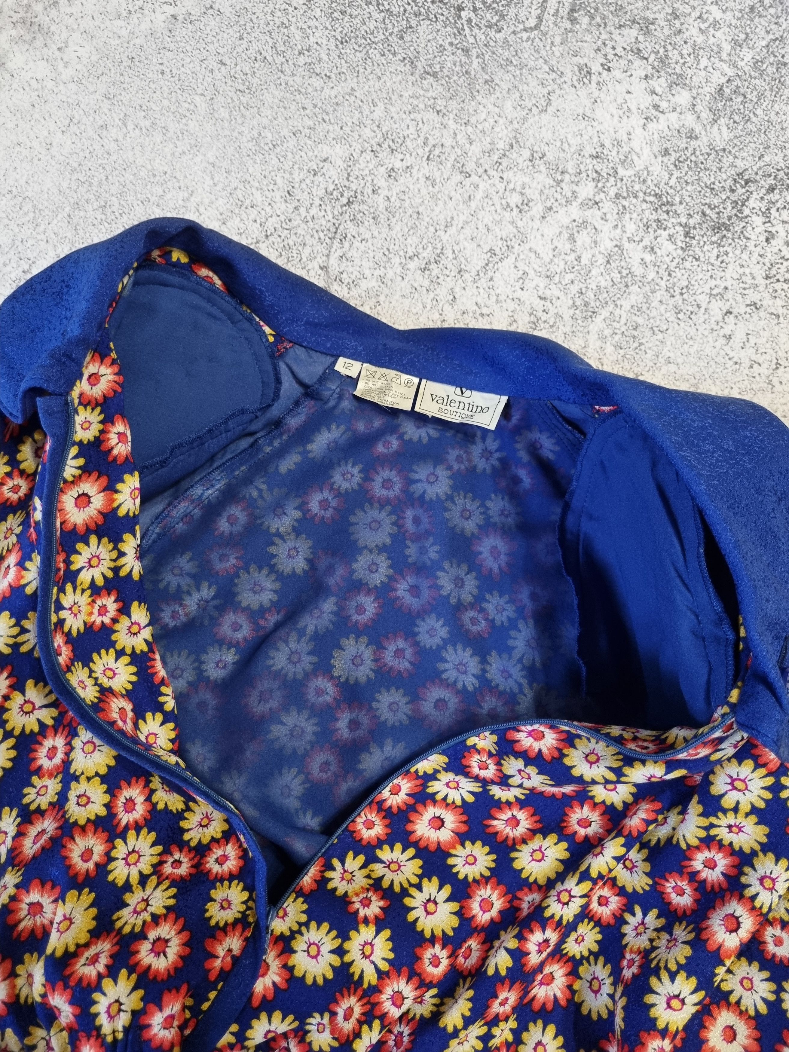 Valentino × Vintage Vintage Valentino Boutique Floral Midi Dress Size XL / US 12-14 / IT 48-50 - 10 Thumbnail