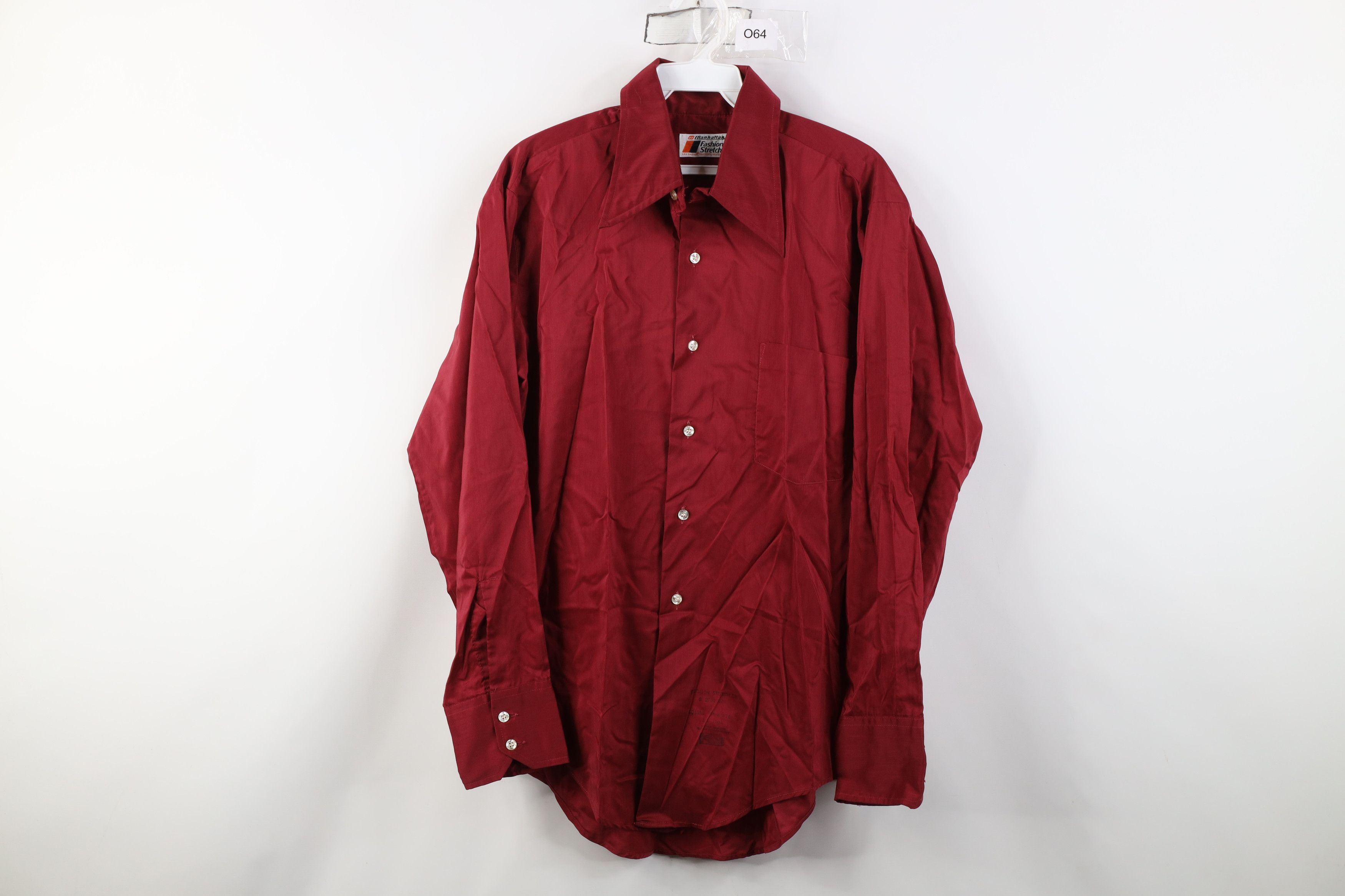 Vintage Vintage 60s 70s Streetwear Collar Button Shirt Red USA Size US M / EU 48-50 / 2 - 1 Thumbnail