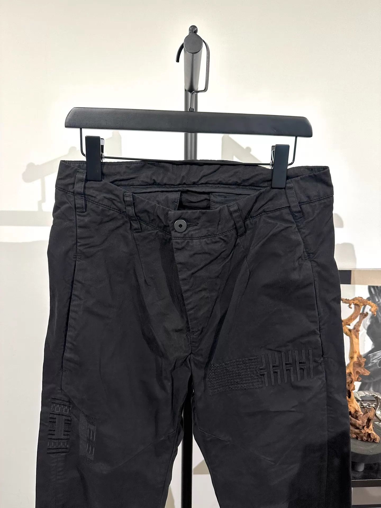Boris Bidjan Saberi BBS 11by bbs P2 Embroidered Straight-Leg Pants S Size US 29 - 3 Thumbnail