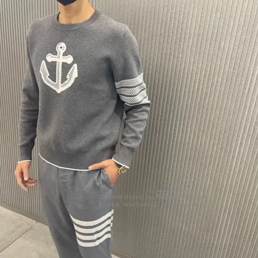 Thom Browne Thom Browne Anchor Knit Sweater. Size US XL / EU 56 / 4 - 3 Thumbnail