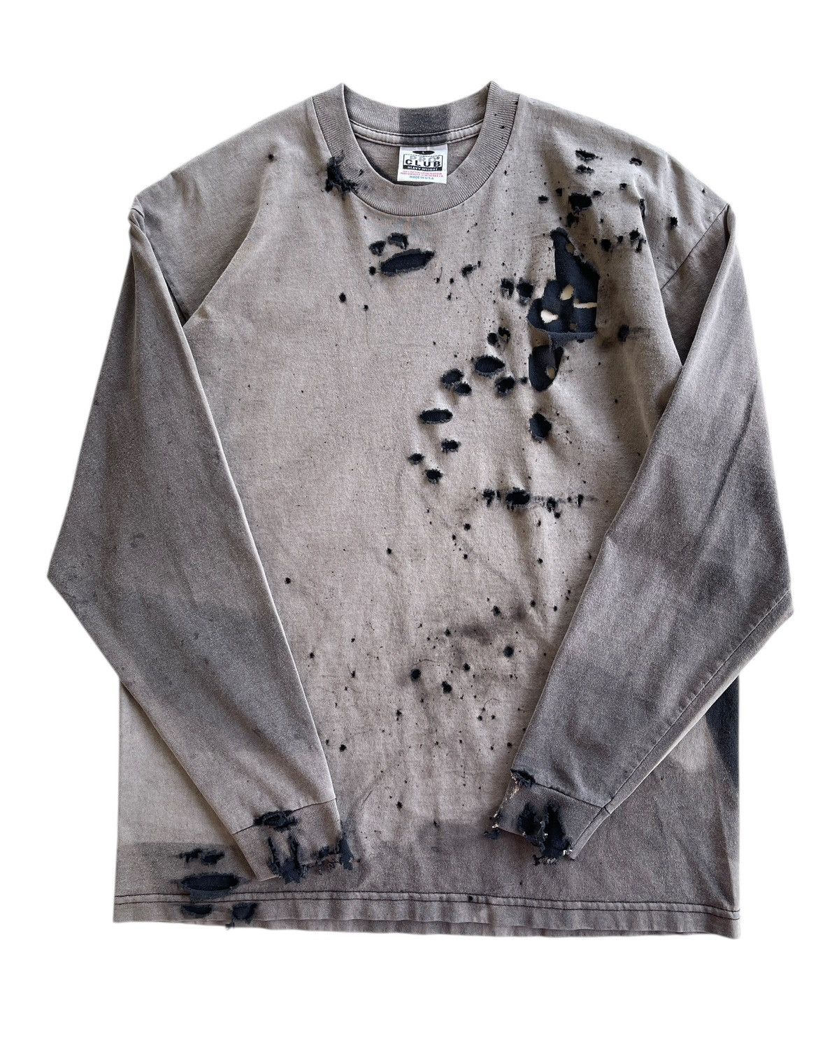Vintage Destroyed!!! Crazy Distressed Grunge Sunfaded Pro Club Shirt Size US L / EU 52-54 / 3 - 3 Thumbnail