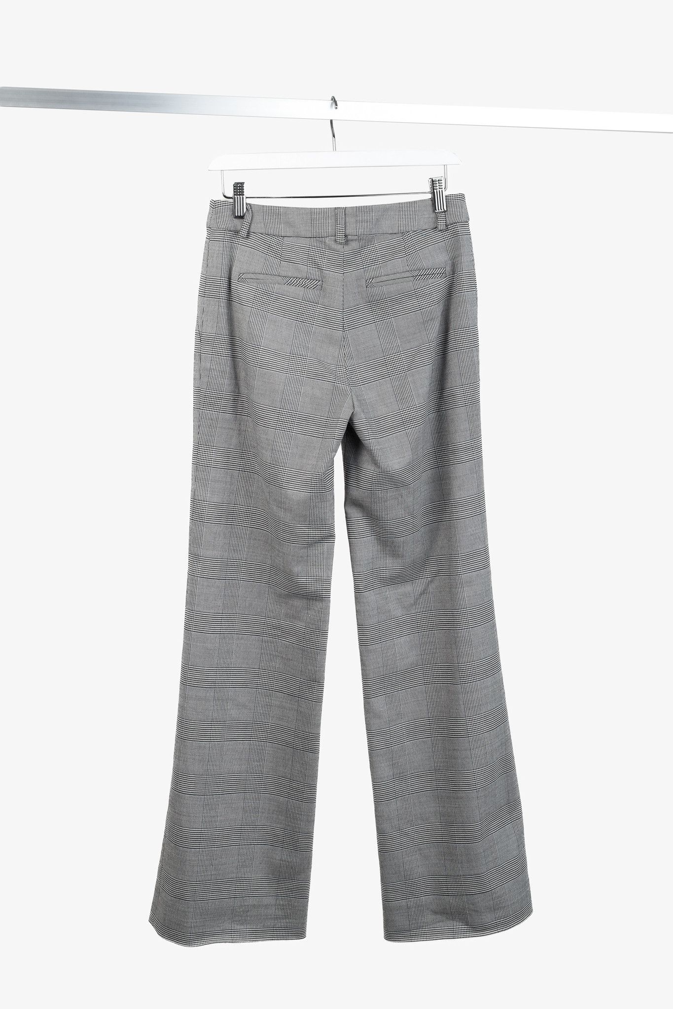 Dior Christian Dior Grey Plaid Flared Trousers Size 26" / US 2 / IT 38 - 2 Thumbnail