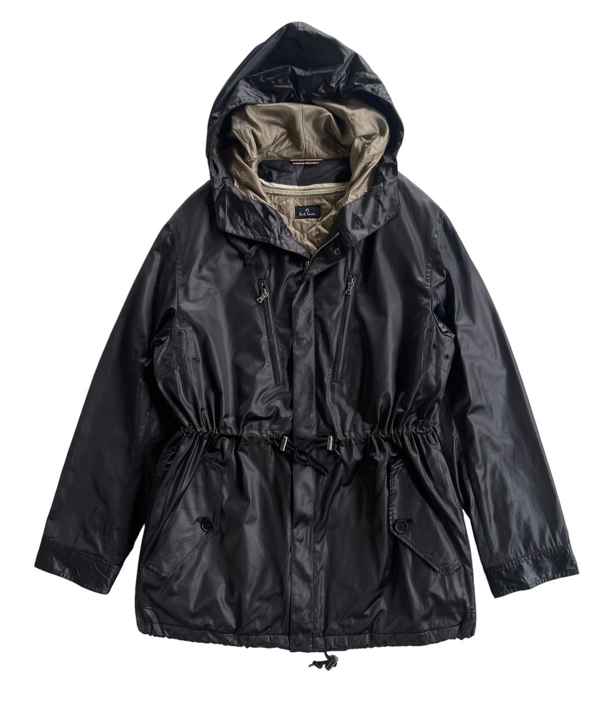 Paul Smith Paul Smith Solid Black Lined Hoodie Parkas Size US L / EU 52-54 / 3 - 4 Thumbnail