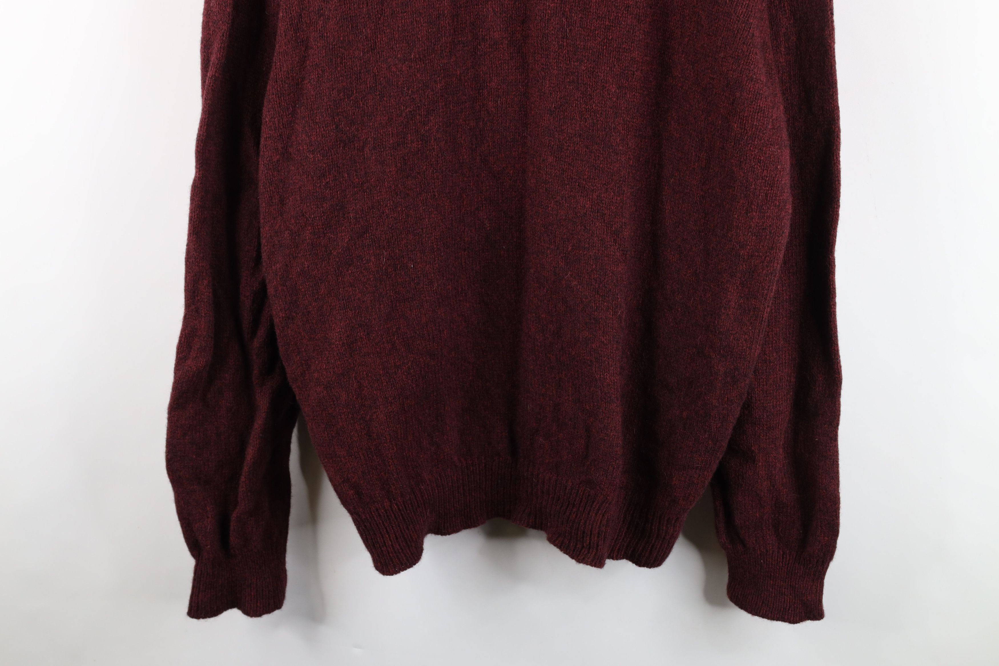 Cabelas Vintage Cabelas Blank Wool Knit Crewneck Sweater Heather Red Size US XL / EU 56 / 4 - 3 Thumbnail