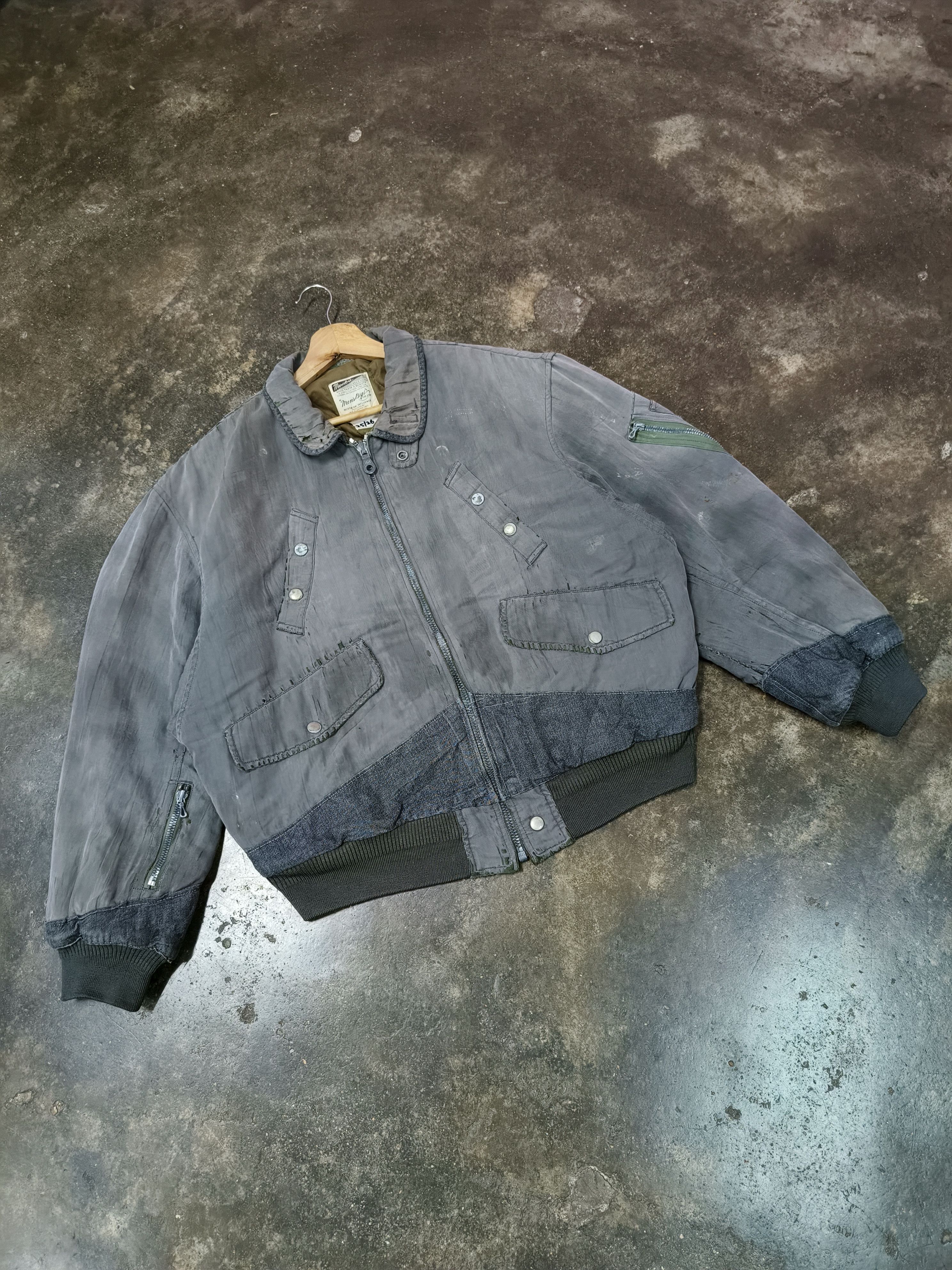 BIGI Vintage men bigi riri zip up bomber jacket distressed Size US L / EU 52-54 / 3 - 1 Thumbnail